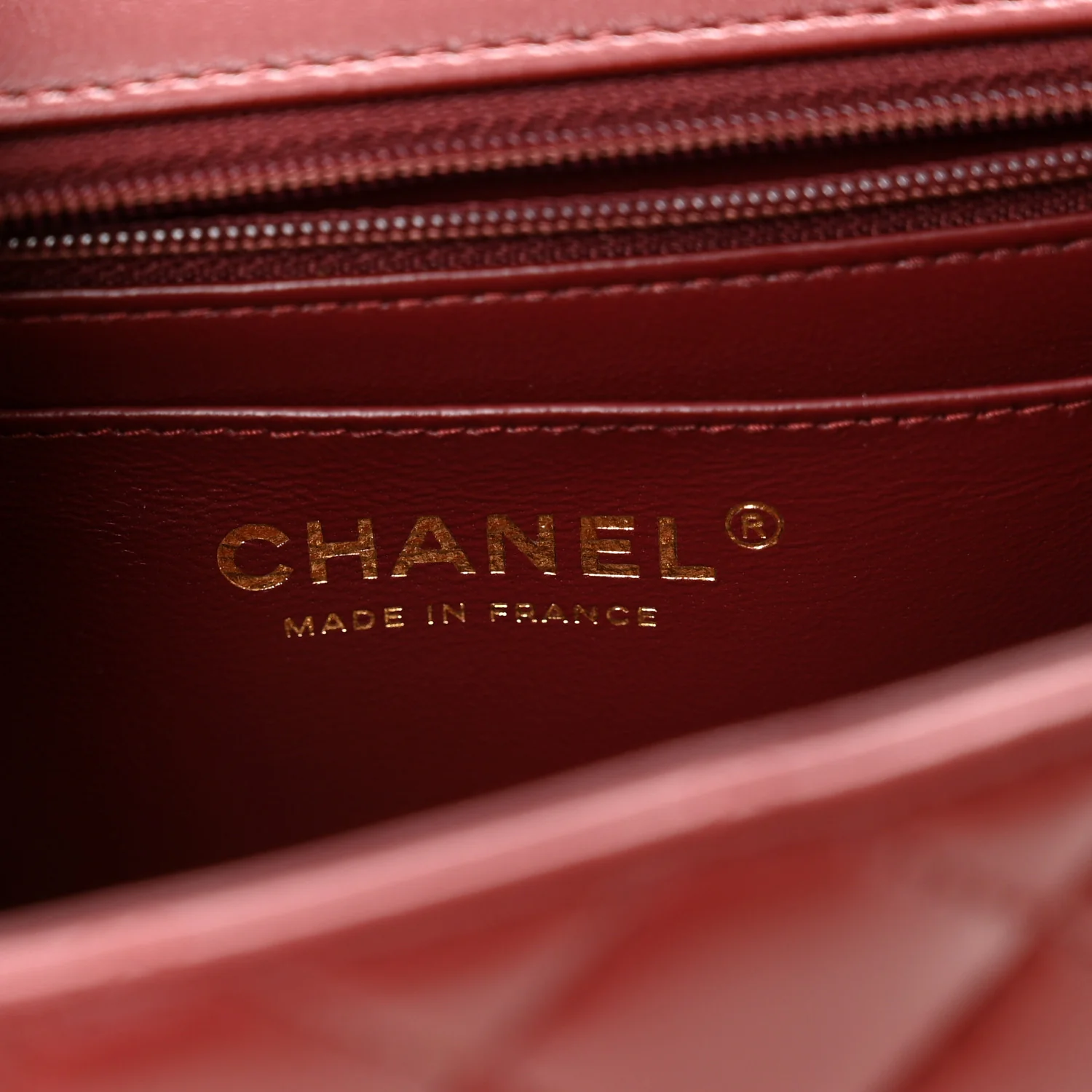 Lambskin Quilted Mini Top Handle Rectangular Flap Burgundy - Top Club
