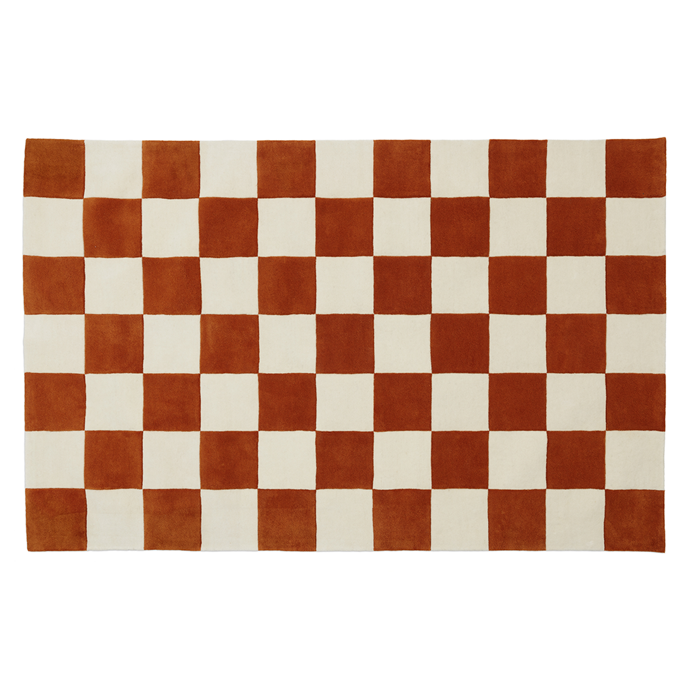 Vloerkleed Checks 161x253 cm nude/pumpkin