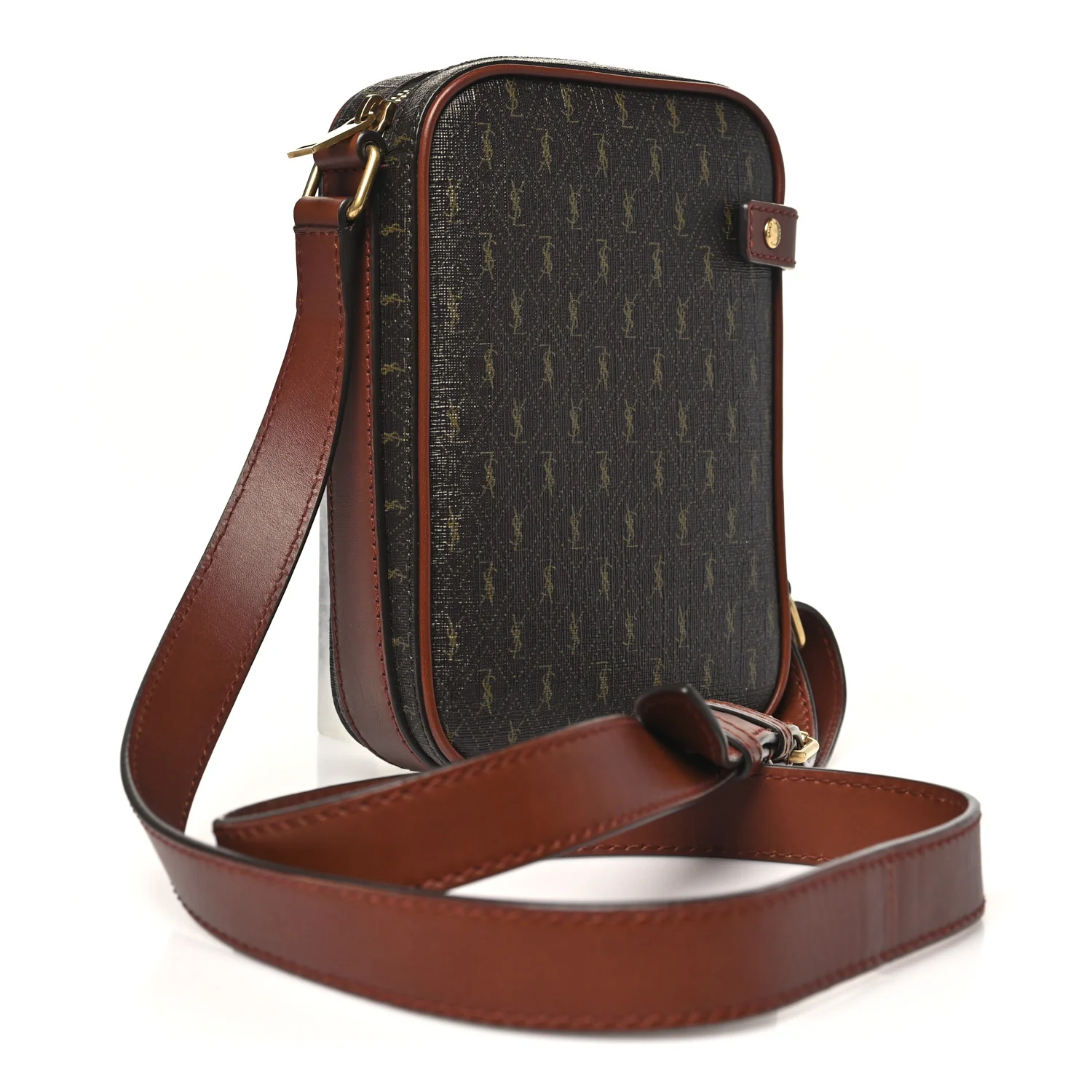 Canvas Smooth Calfskin Le Monogramme Crossbody Pouch Chestnut - Top Club