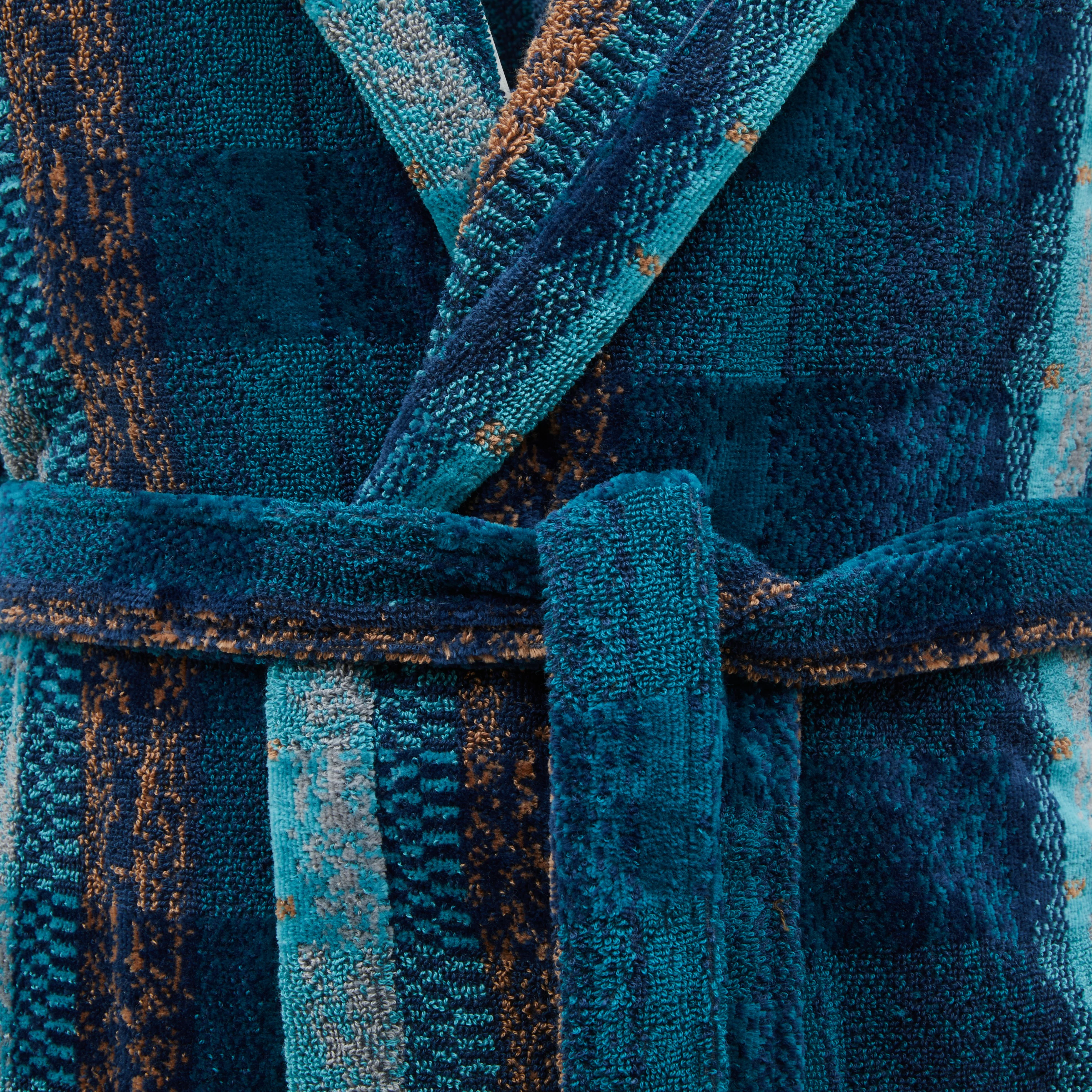 Accappatoio Con Cappuccio In Spugna Tandy L-Xl Blu Carrara