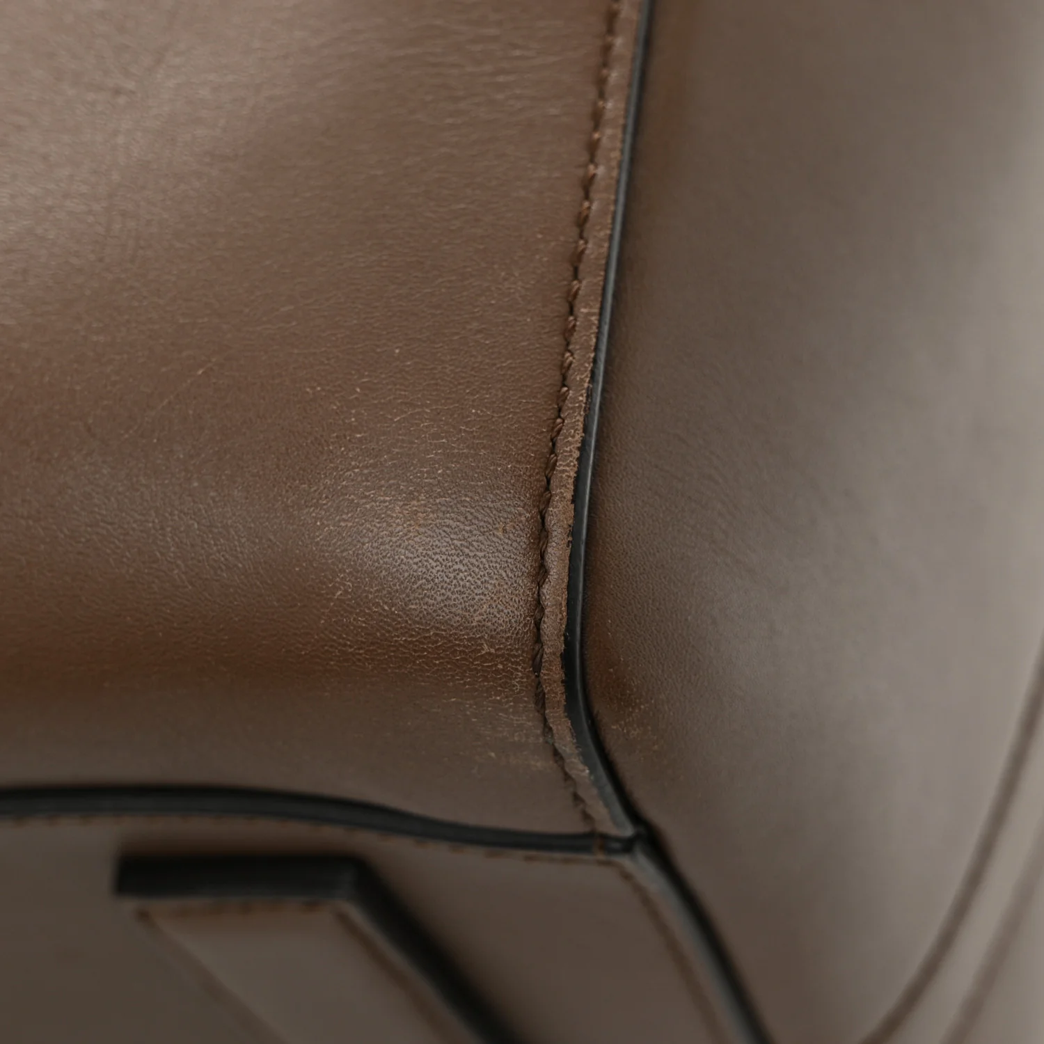 Shiny Lord Calfskin Medium Antigona Brown - Top Club