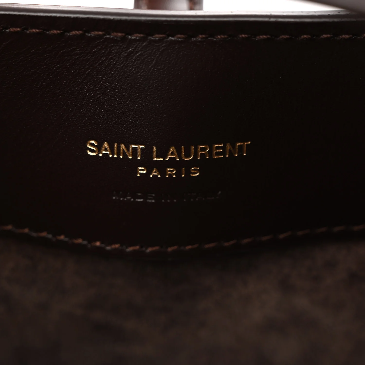 Shiny Calfskin Le 37 Mini Bucket Bag Dark Sweet Chocolate - Top Club