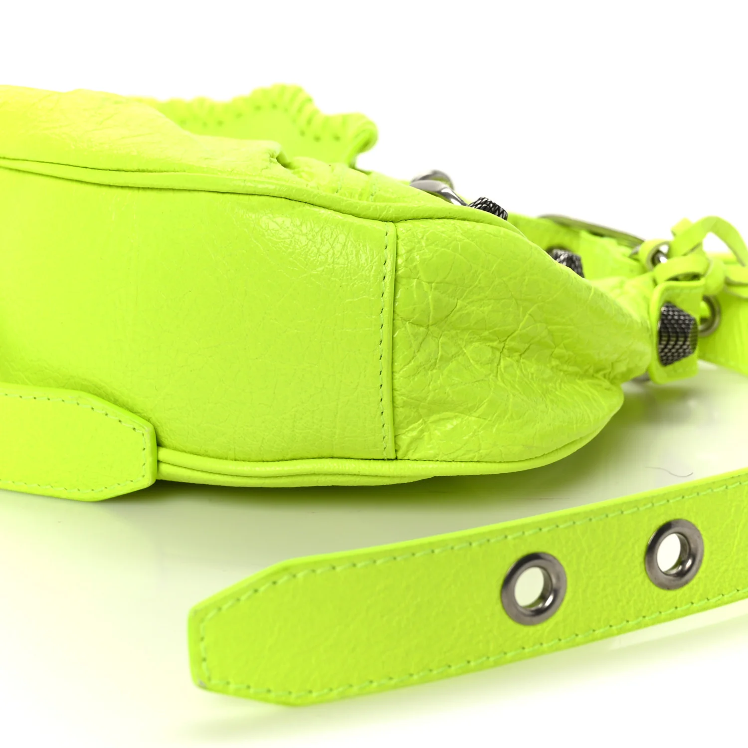 Agneau Arena Le Cagole Shoulder Bag XS Fluo Yellow - Top Club