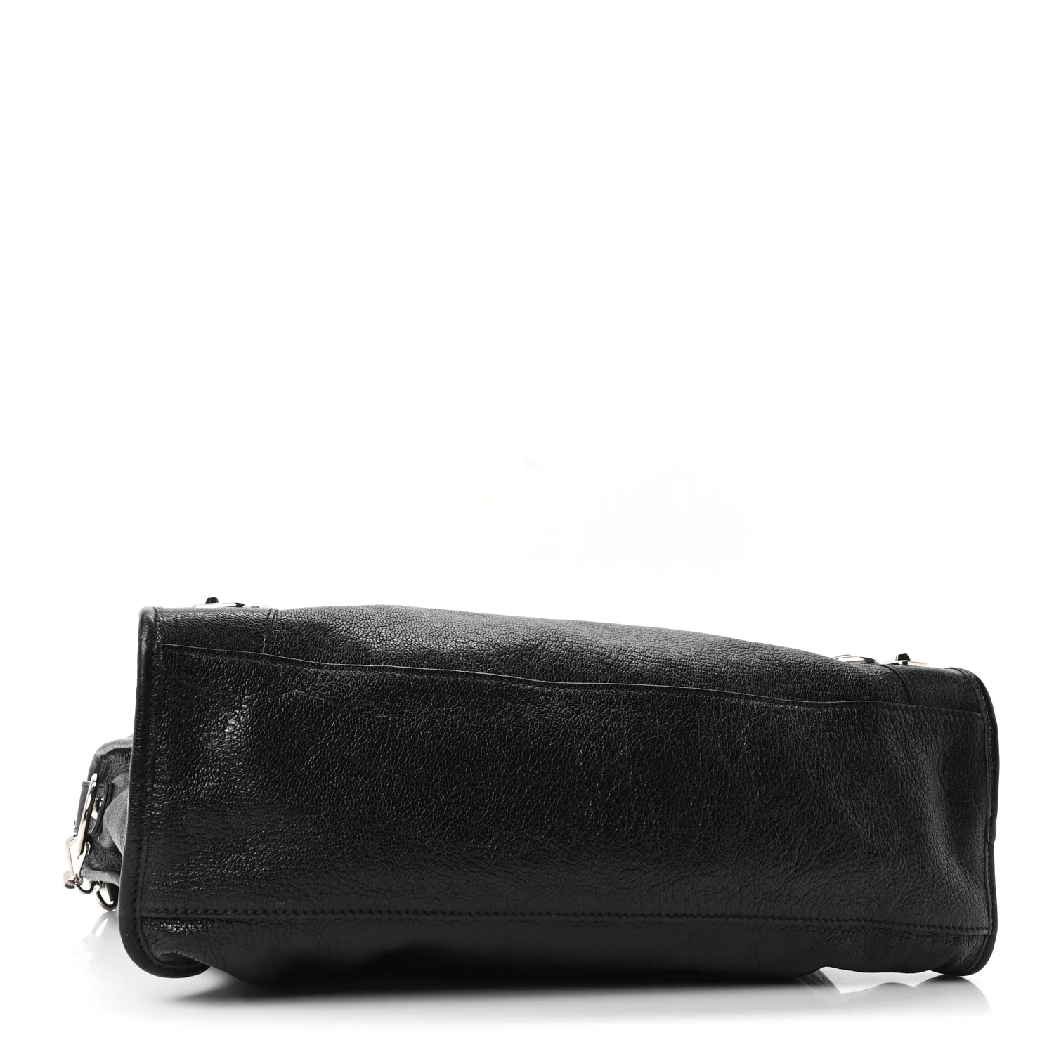 Chevre Silver Metallic Edge Hardware City Black - Top Club
