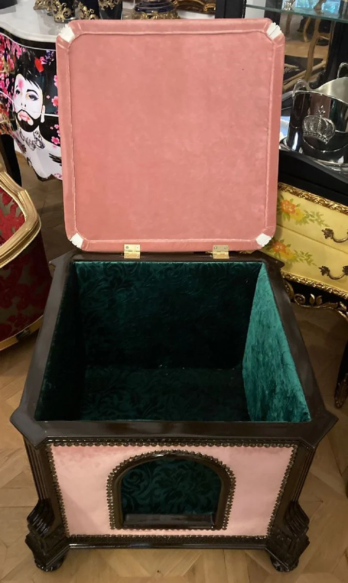 Baroque cat house pink / dark brown - Magnificent cat temple in baroque style - Handmade baroque style cat bed - Baroque cat furniture - Baroque animal furniture
