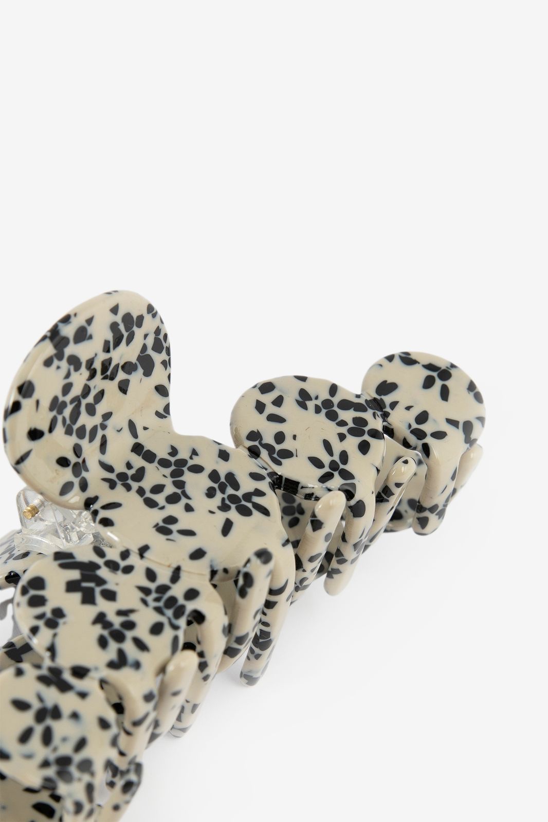 Witte haarklem met stippen