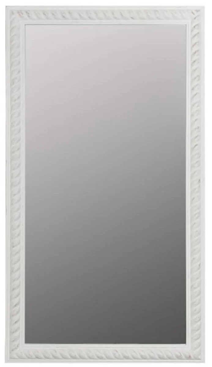 Baroque living room wall mirror antique white / gold 72 x H. 132 cm - Baroque furniture