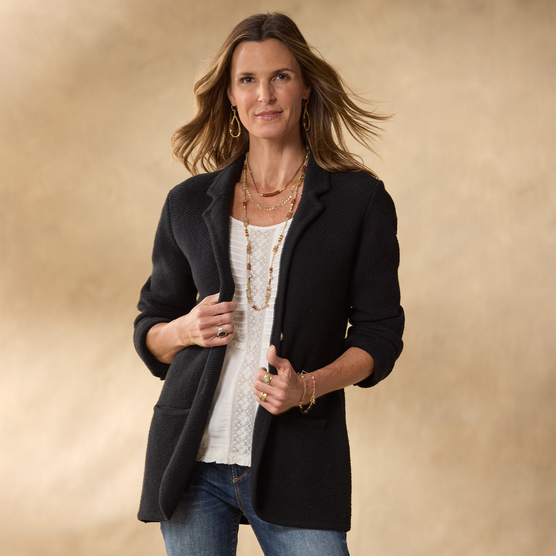 Ivy League Sweater Blazer - Sundance Living