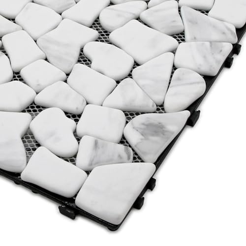 SUNWINGS 4PCS Natural Stone Interlocking Deck Tiles 12