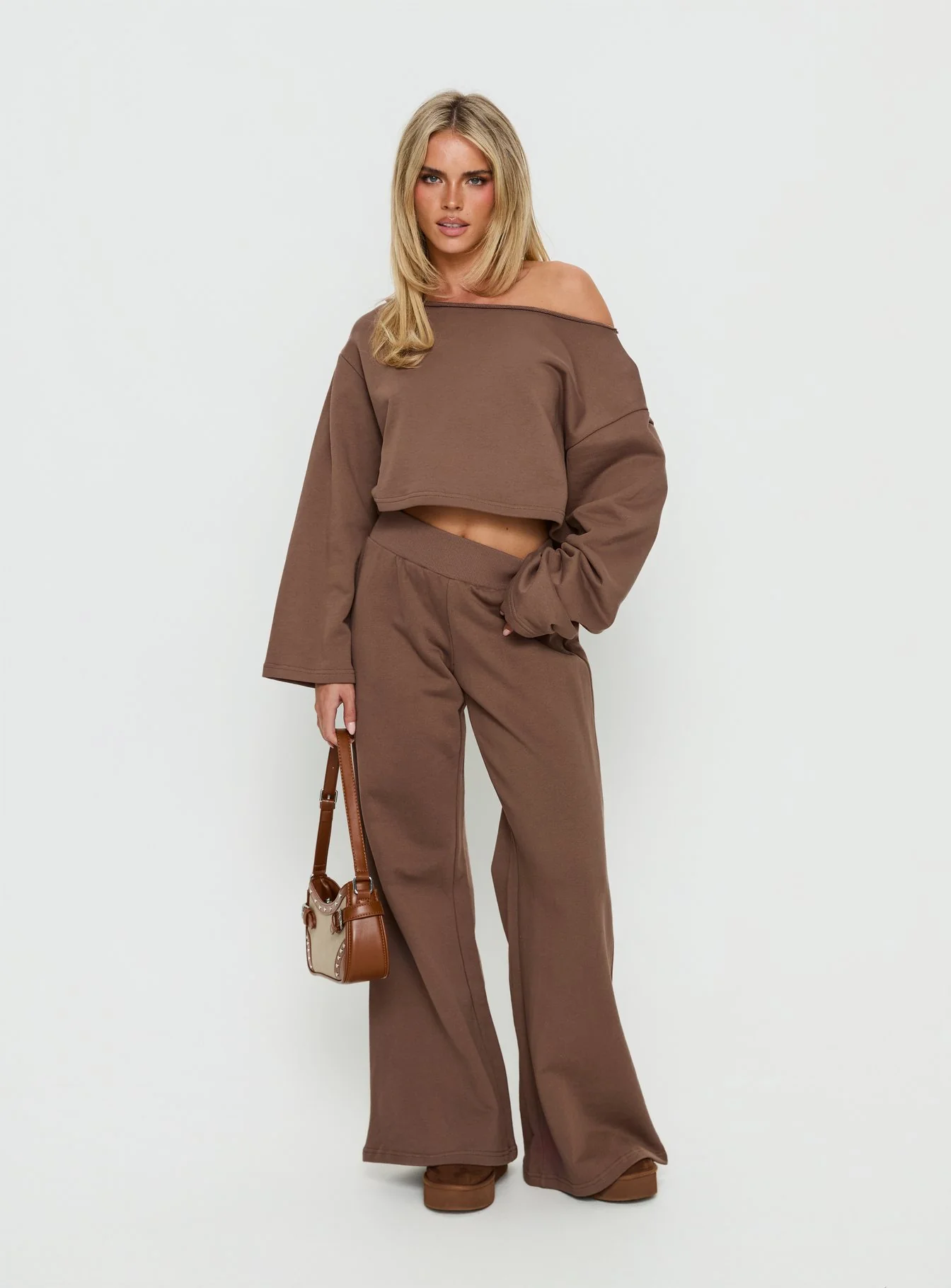 Peaks Flared Track Pants Cocoa
