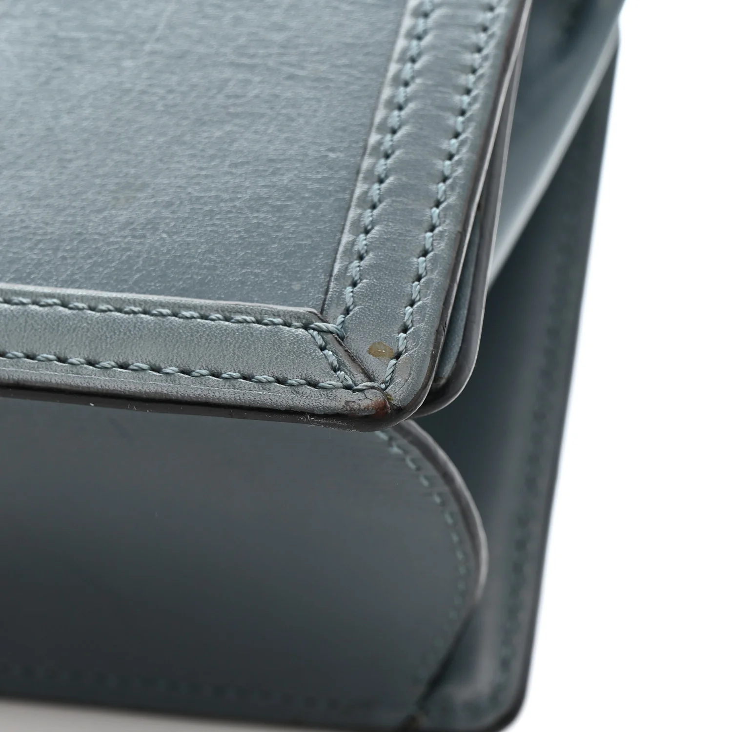 Calfskin Mini Barcelona Shoulder Bag Stone Blue - Top Club