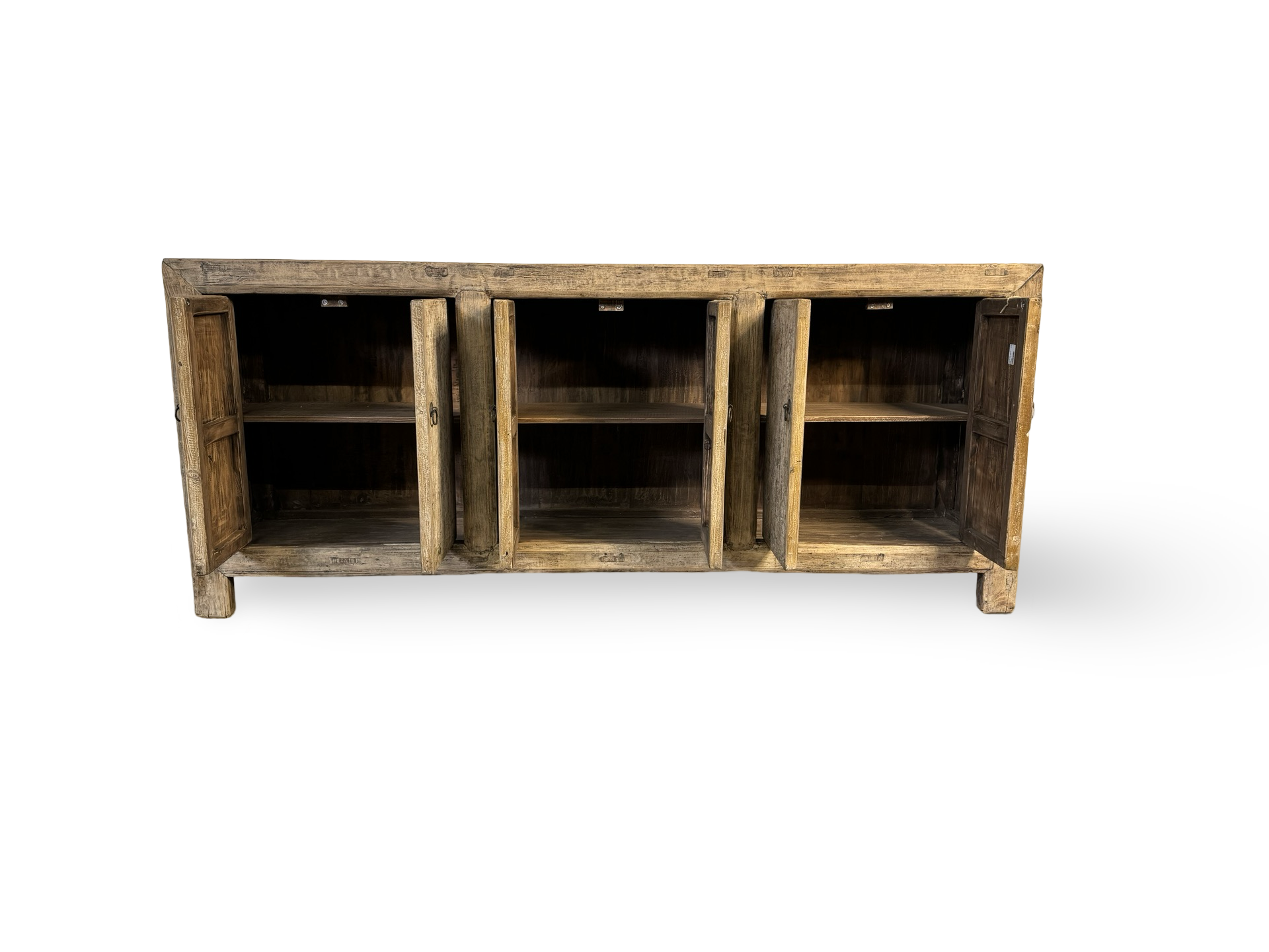 Dressoir 6 Deur naturel + witten deuren