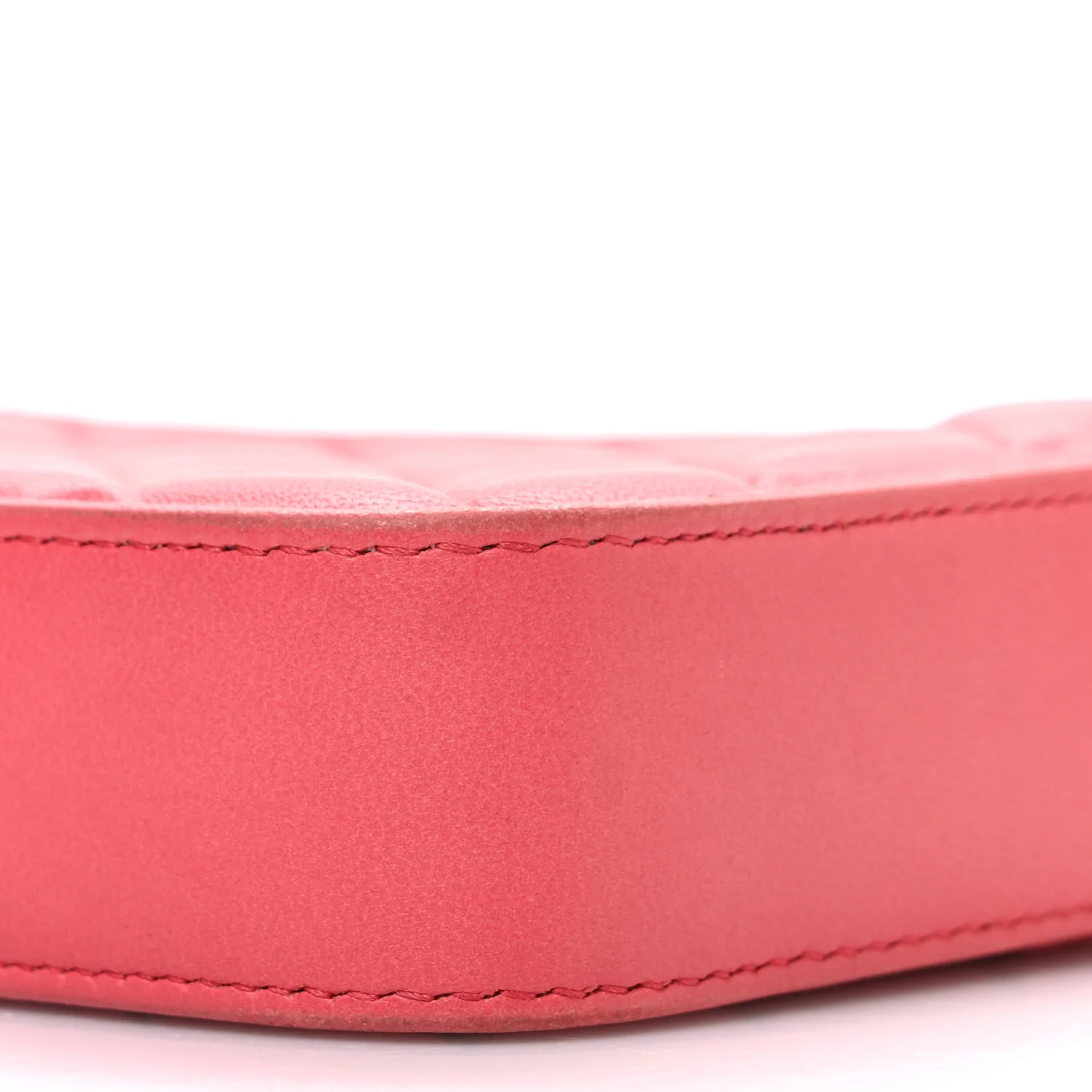 Lambskin Quilted Small Clutch With Chain Pink - Top Club