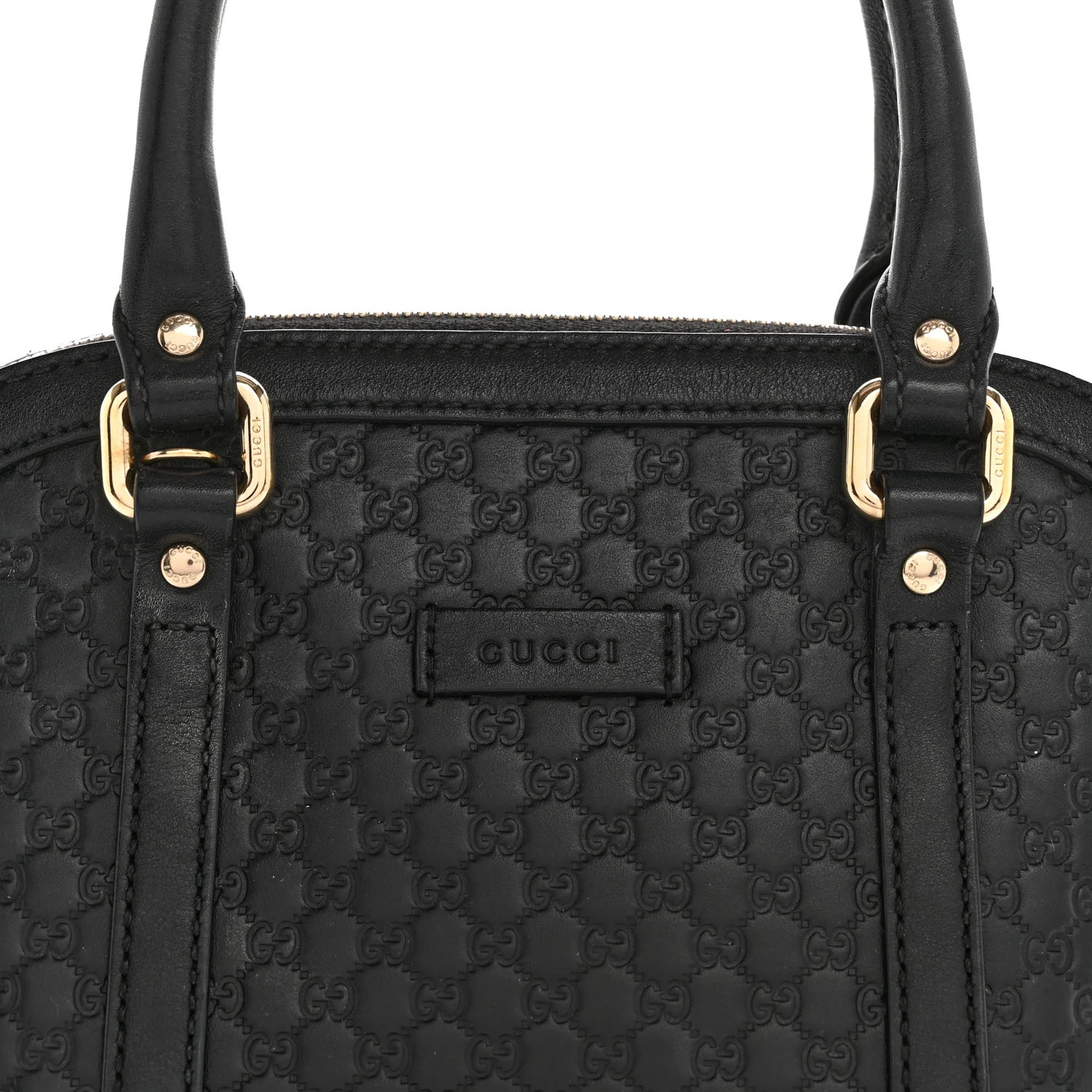 Microguccissima Mini Dome Bag Black - Top Club