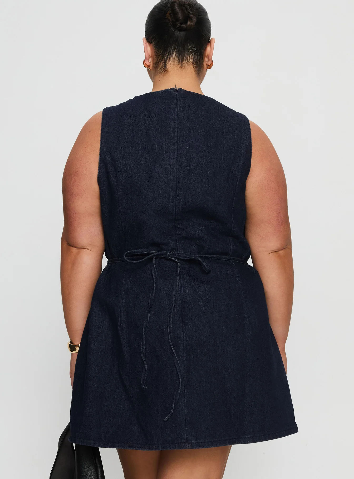 Ainsleigh Shift Denim Playsuit Dark Wash Curve