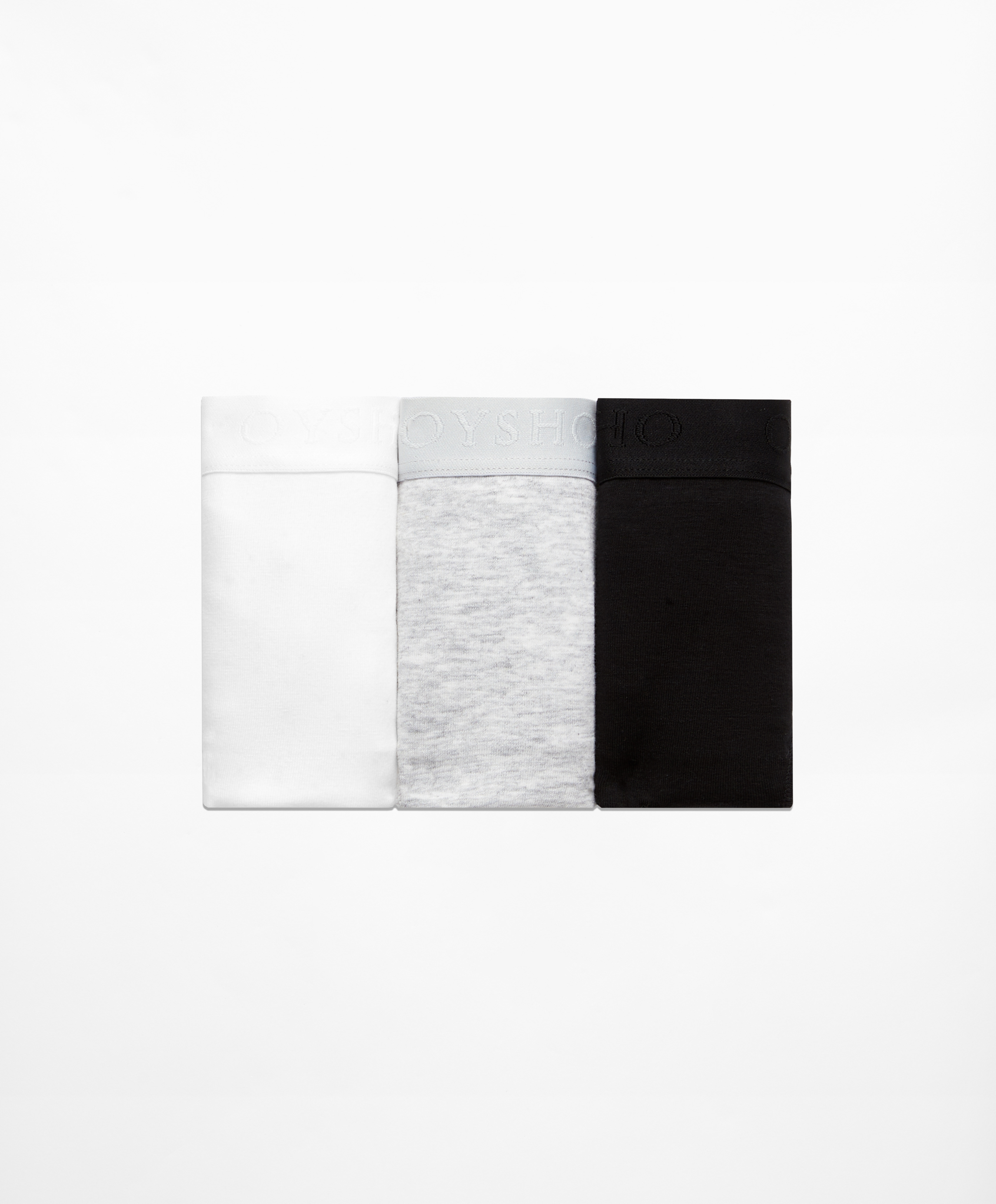 OYSHO 3 comfort cotton blend classic briefs with logo