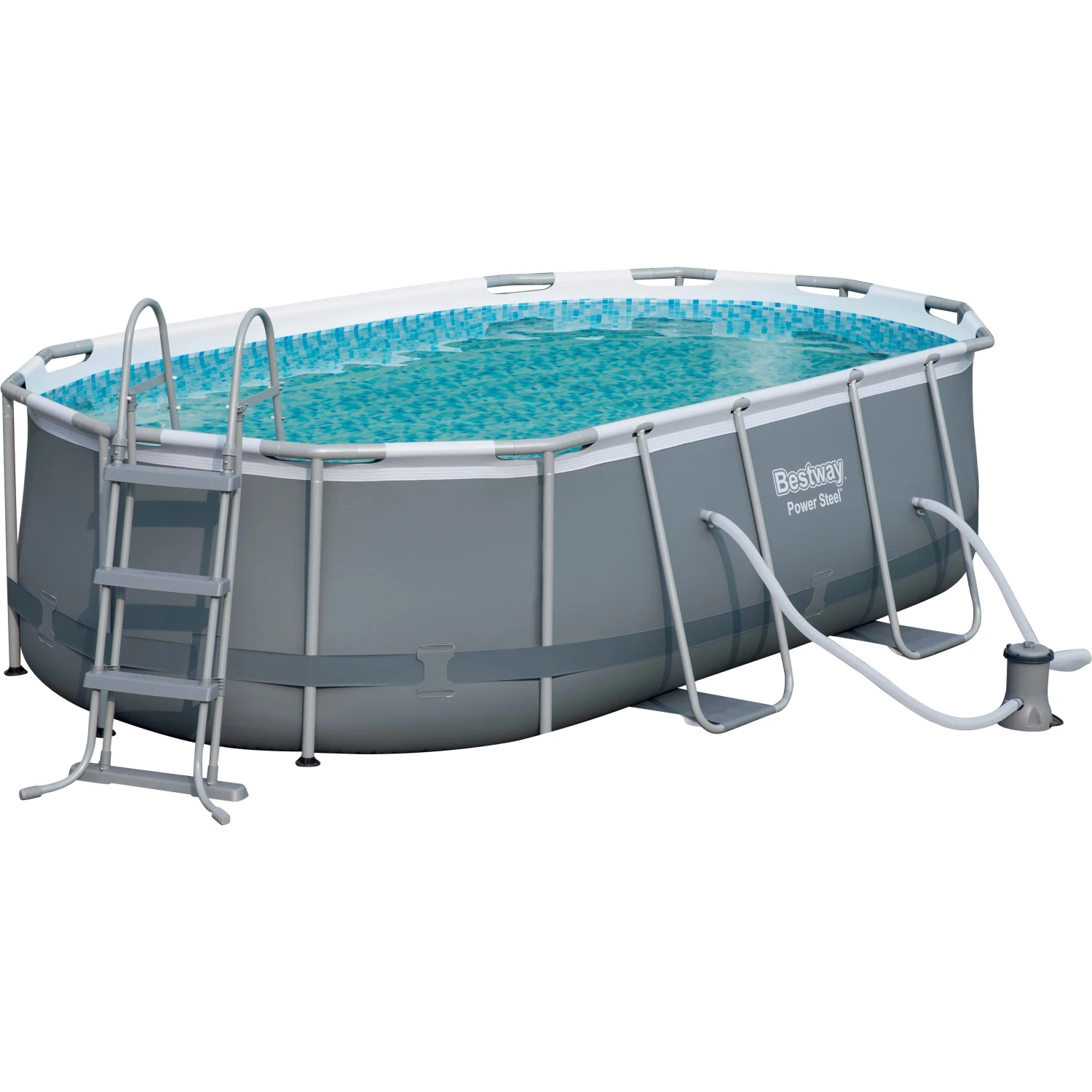Bestway Piscina fuori terra tubolare in pvc/acciaio Bestway Pw SteelFrame 424x250x100 cm