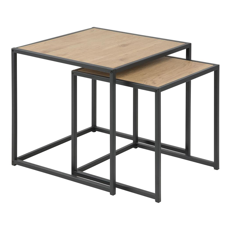 Bijzettafel Top naturel - set van 2