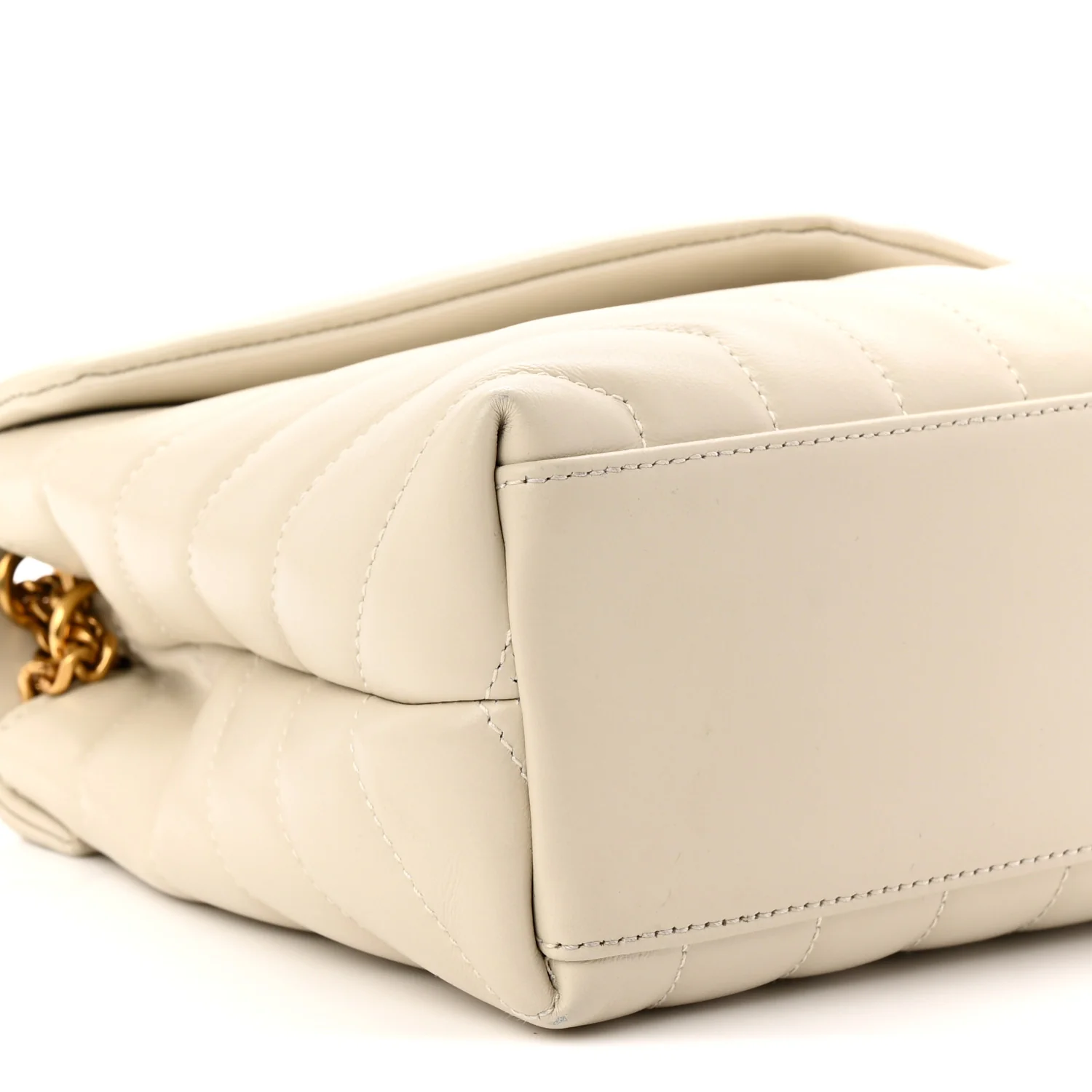 Calfskin Y Quilted Monogram Small Loulou Chain Satchel Crema Soft - Top Club