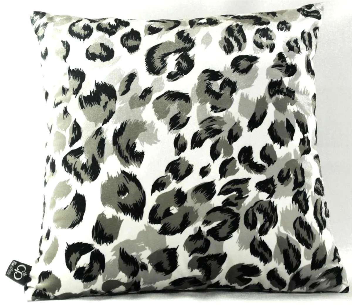 Luxury living room decorative cushion Milwaukee white / black / gray 45 x 45 cm - finest velvet fabric - luxury collection