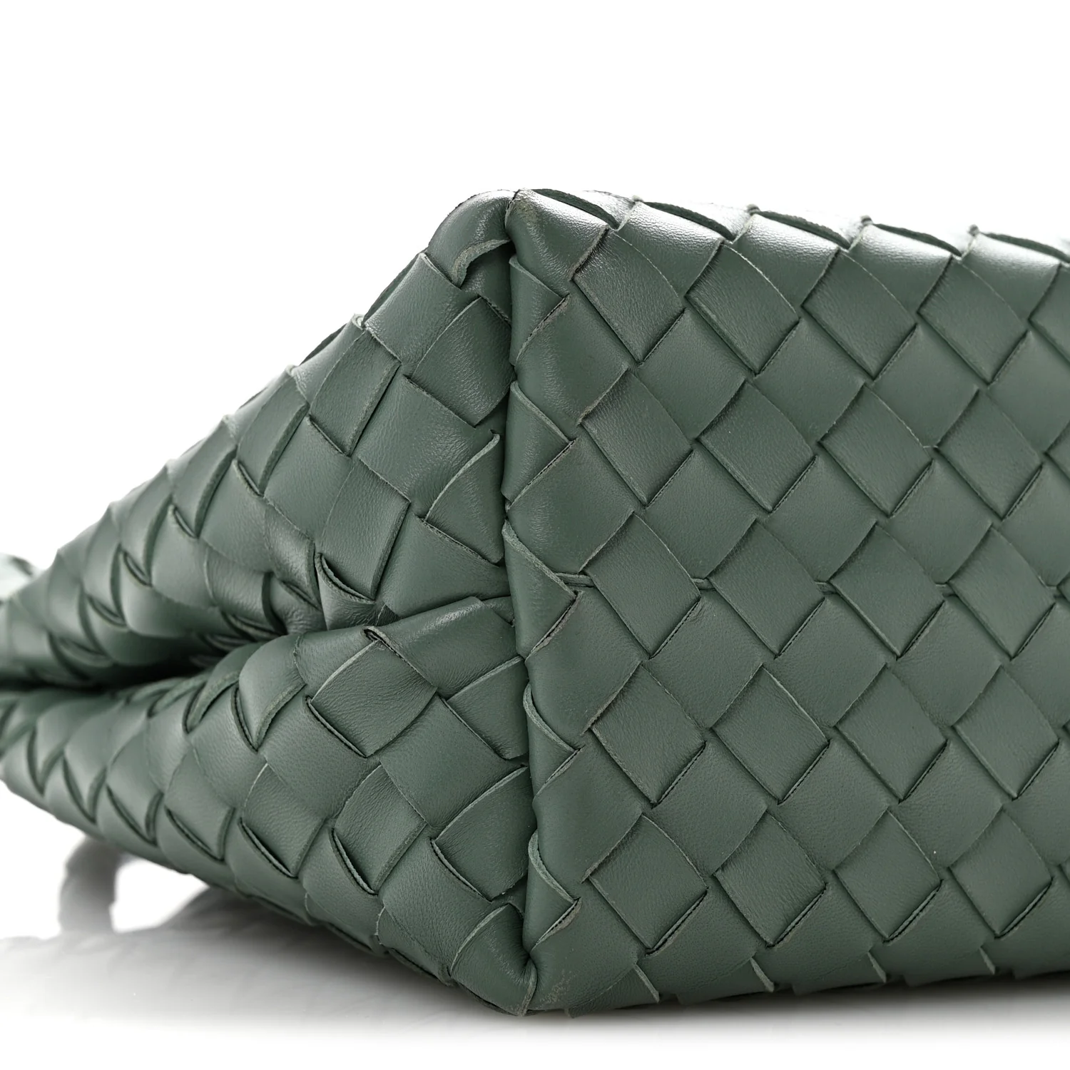 Nappa Intrecciato Medium Andiamo Shoulder Bag Aloe - Top Club
