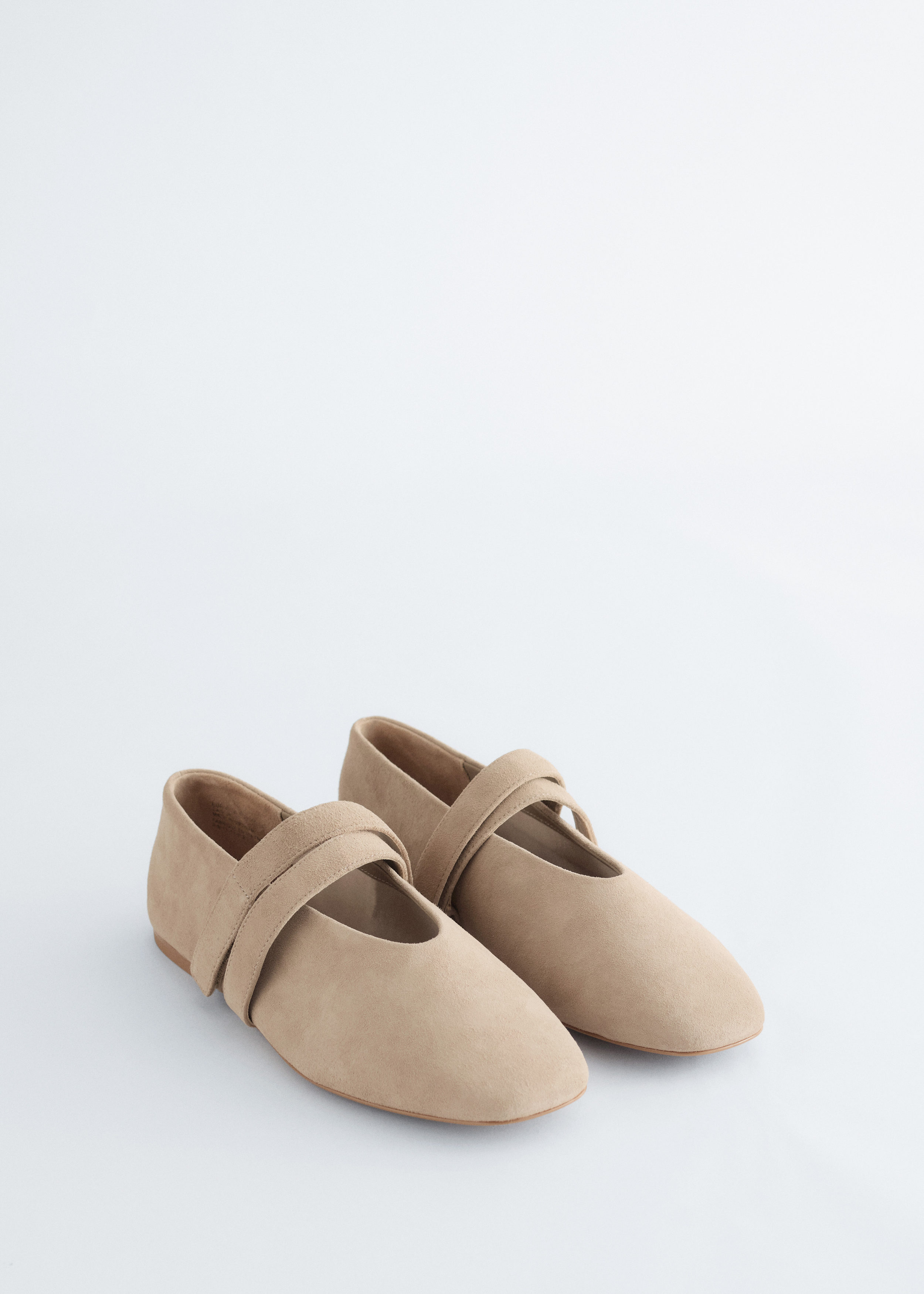 & Other Stories CROSS-STRAP SUEDE BALLET FLATS