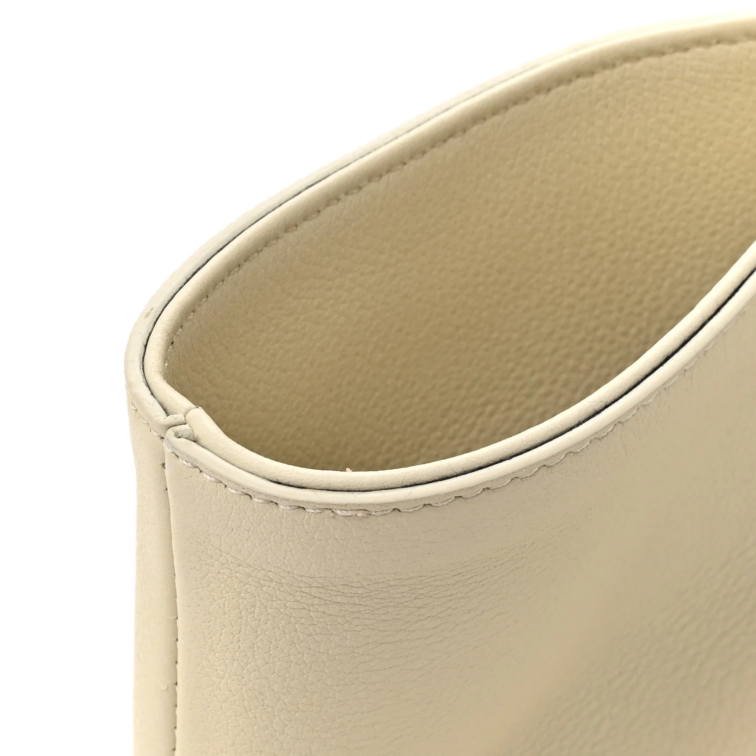 Pebbled Calfskin Medium Amelia Tote Ivory - Top Club