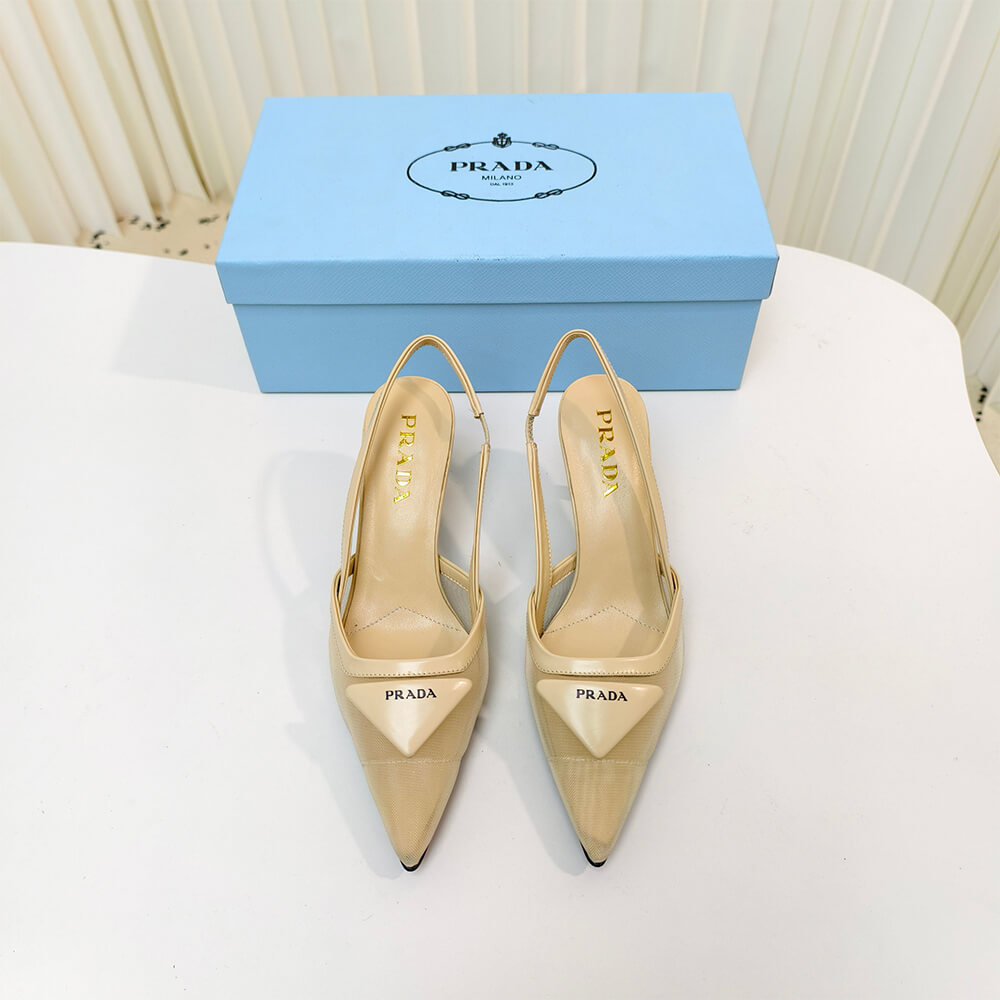 PRADA Mesh fabric slingback pumps - Top Club