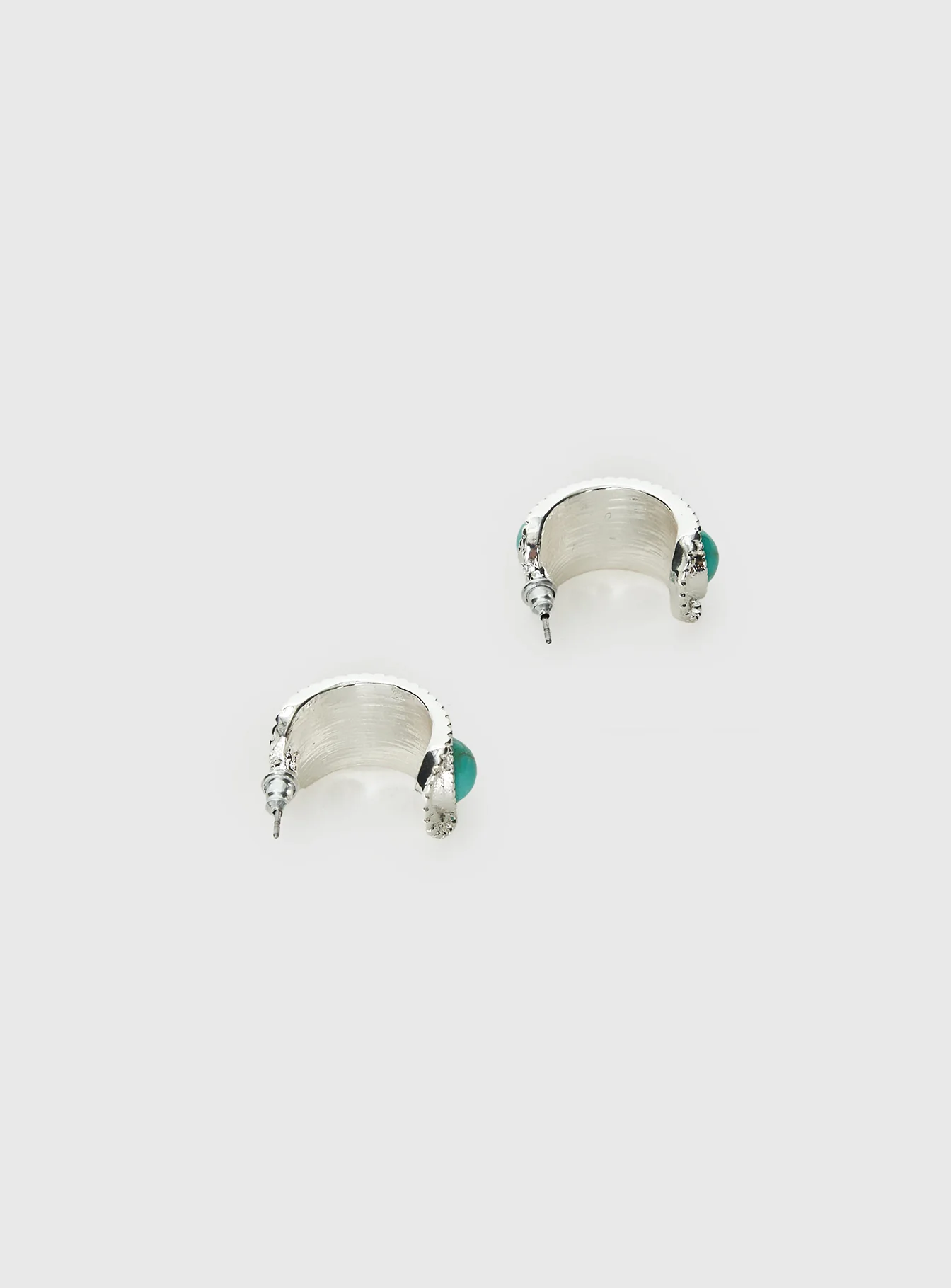 Endellion Hoop Earrings Silver / Turqouise