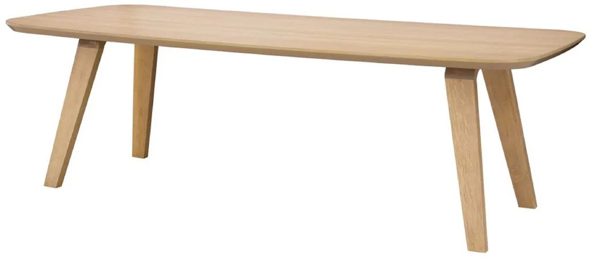 Luxury dining table natural colors 245 x 109.5 x H. 77 cm - Rectangular solid wood kitchen table - Dining room furniture - Kitchen furniture - Luxury furniture - Luxury furnishings
