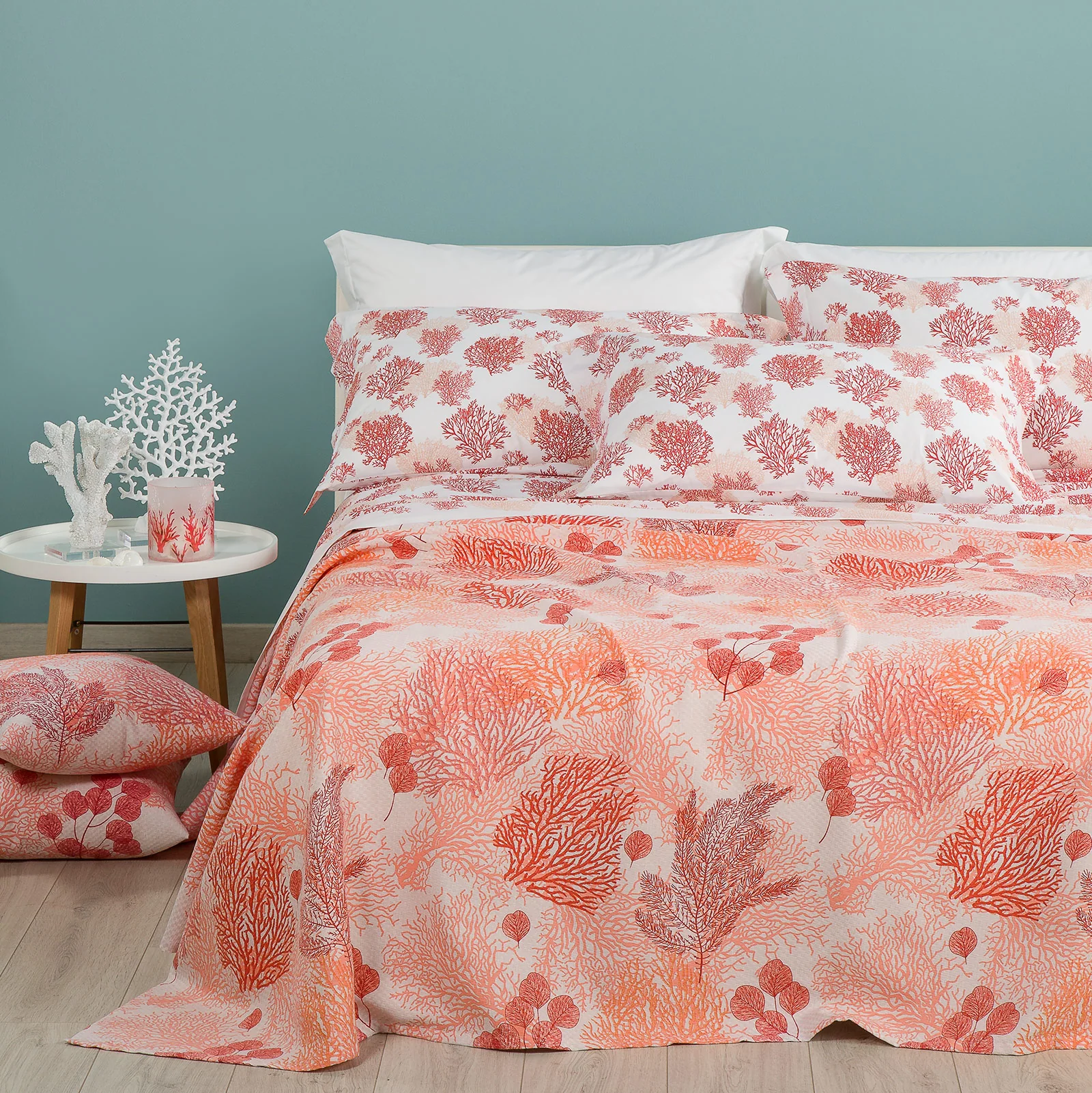 Non -quilted cotton cotton coral single coral caleffi