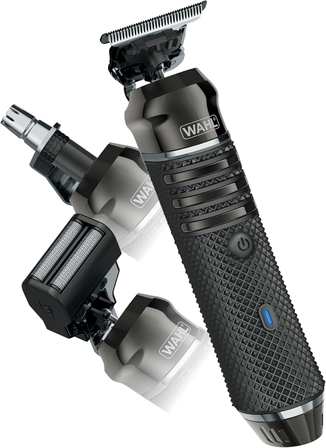 Trimmer Wahl Pro Series High Visibilty, lama a taglio ravvicinato, ioni di litio, regolabarba completamente lavabile, kit per la pulizia, testine intercambiabili, a batteria, taglio ravvicinato