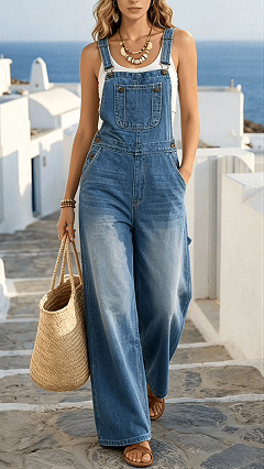 Women's Casual Washed Loose Denim Overalls - Nordfashionstorm - Women's Clothing, Fashion for You - Nordfashionstorm.com