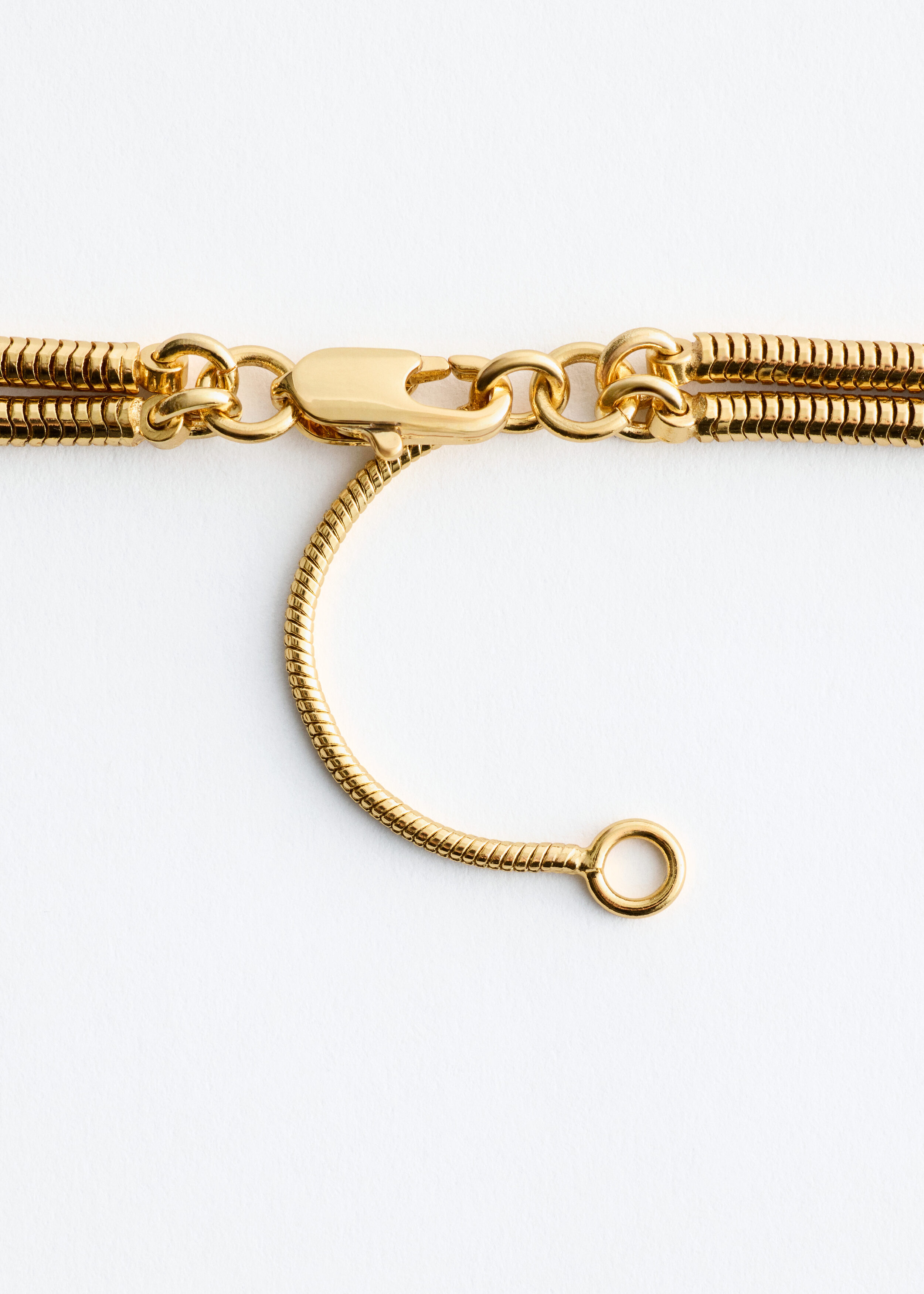 & Other Stories DOUBLE CHAIN STONE NECKLACE