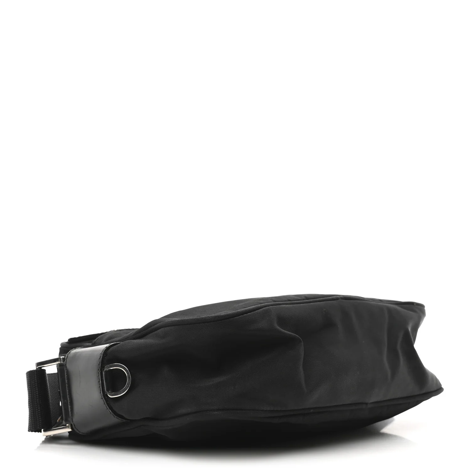 Tessuto Nylon Triangle Shoulder Bag Black - Top Club