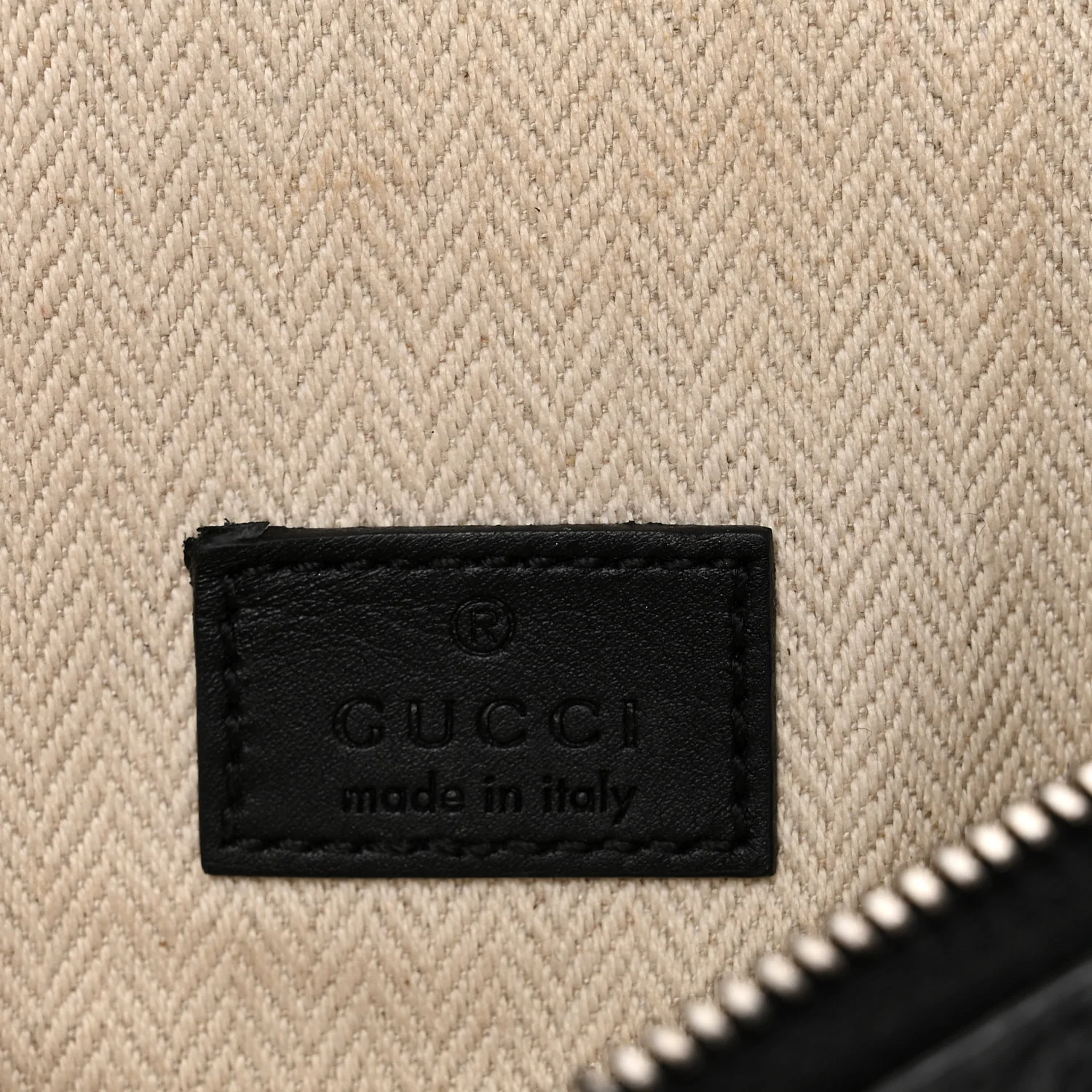 GG Supreme Monogram Emblem Calfskin Small Belt Bag Black Grey - Top Club