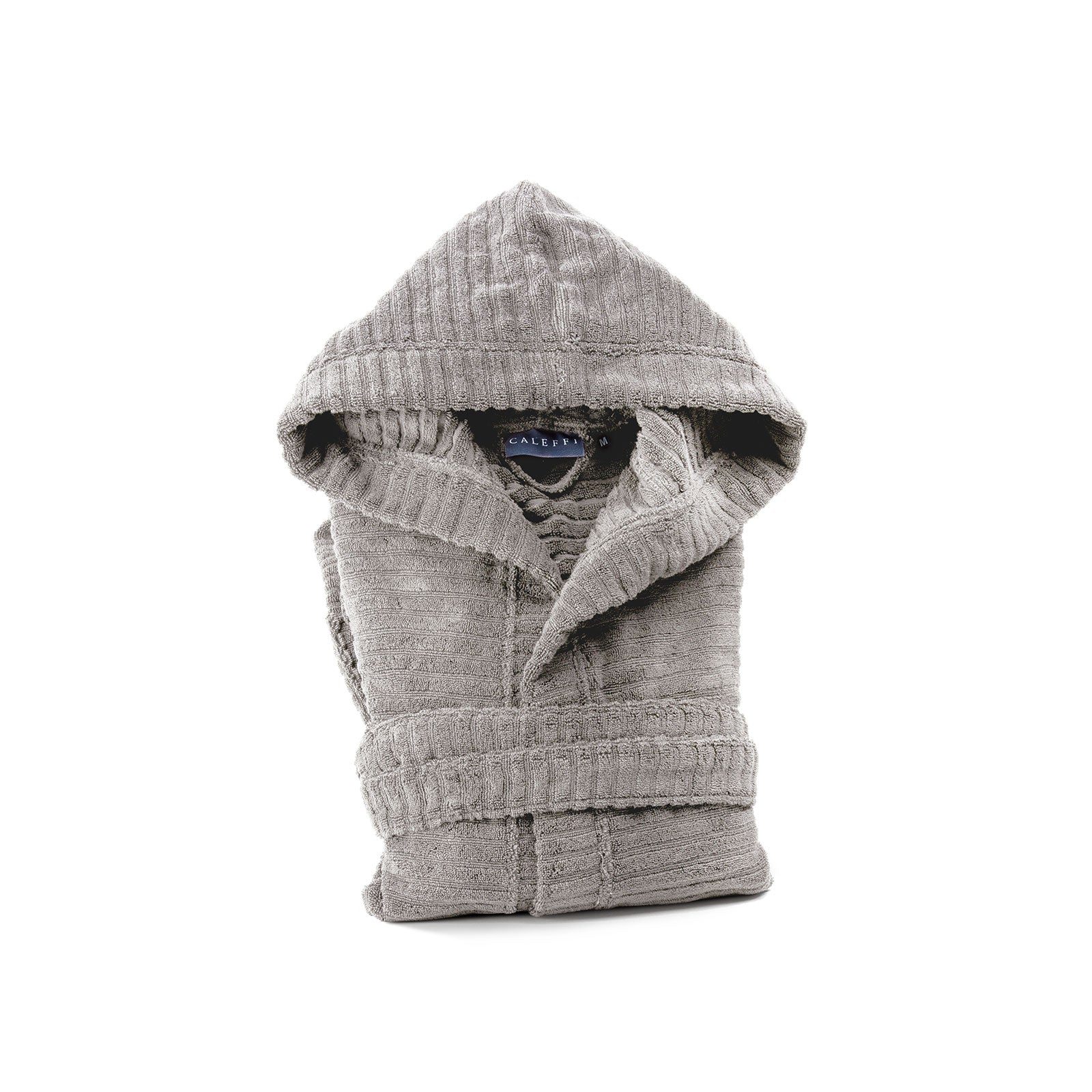 Accappatoio Con Cappuccio In Cotone Stripe Xl/Xxl Naturale Spugnissima