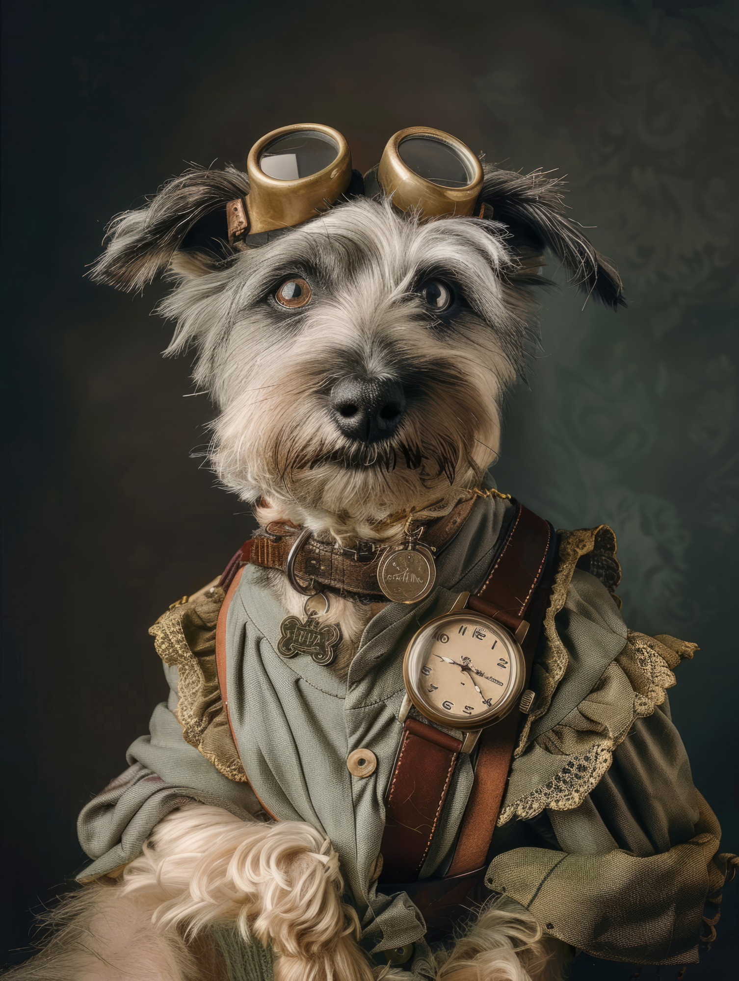 Canvas schilderij van een Tibetaanse Terrier 100x200 cm