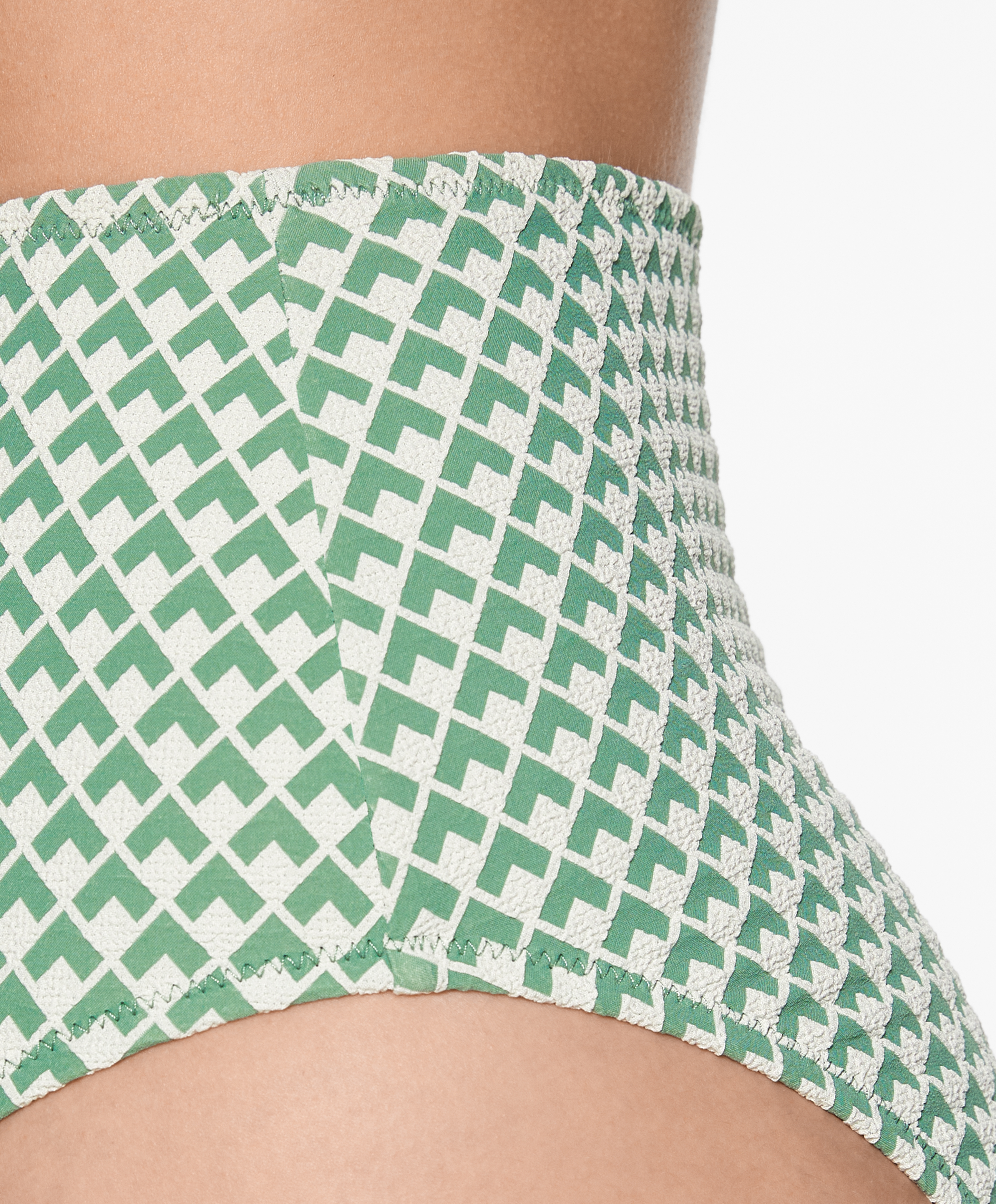 OYSHO Geometric jacquard high-rise bikini briefs