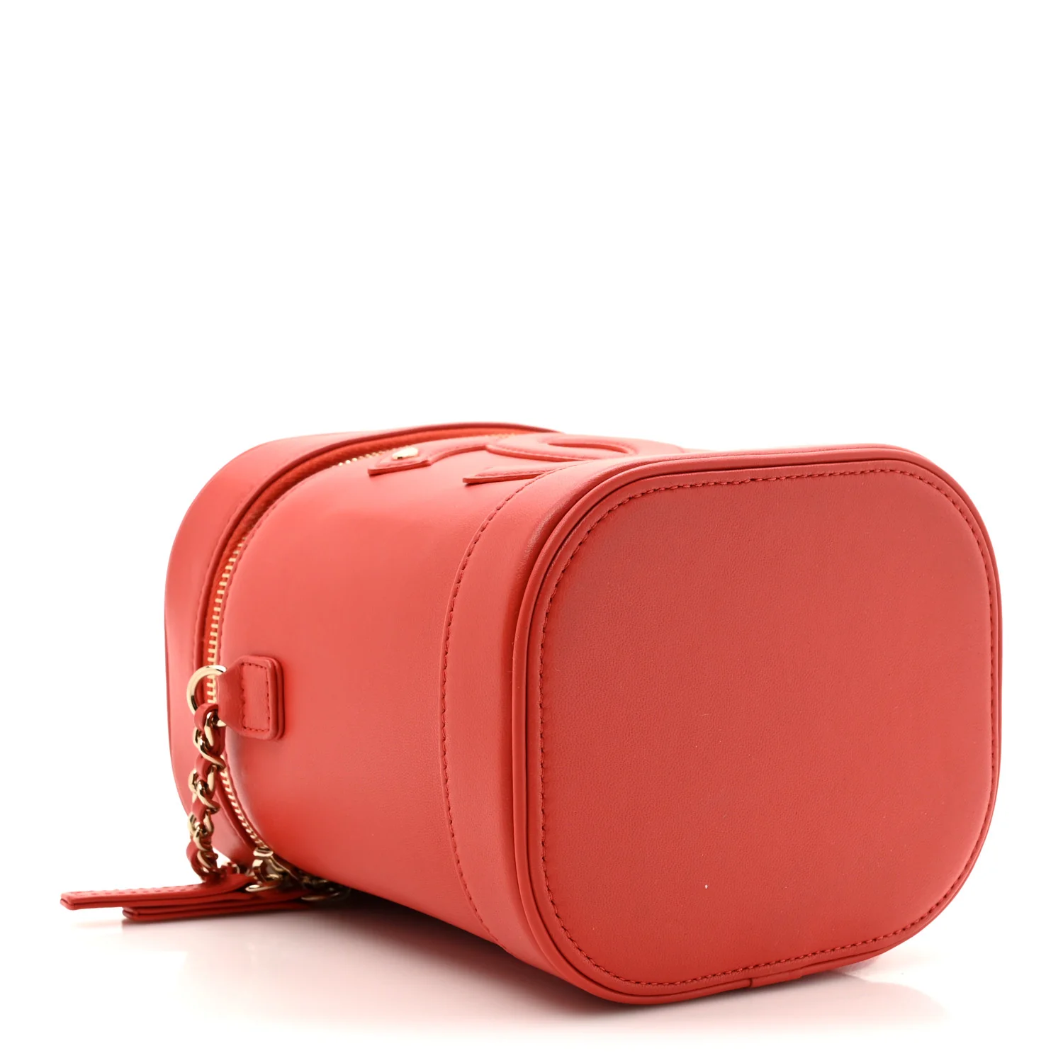 Lambskin Timeless Vanity Cosmetic Case Red - Top Club