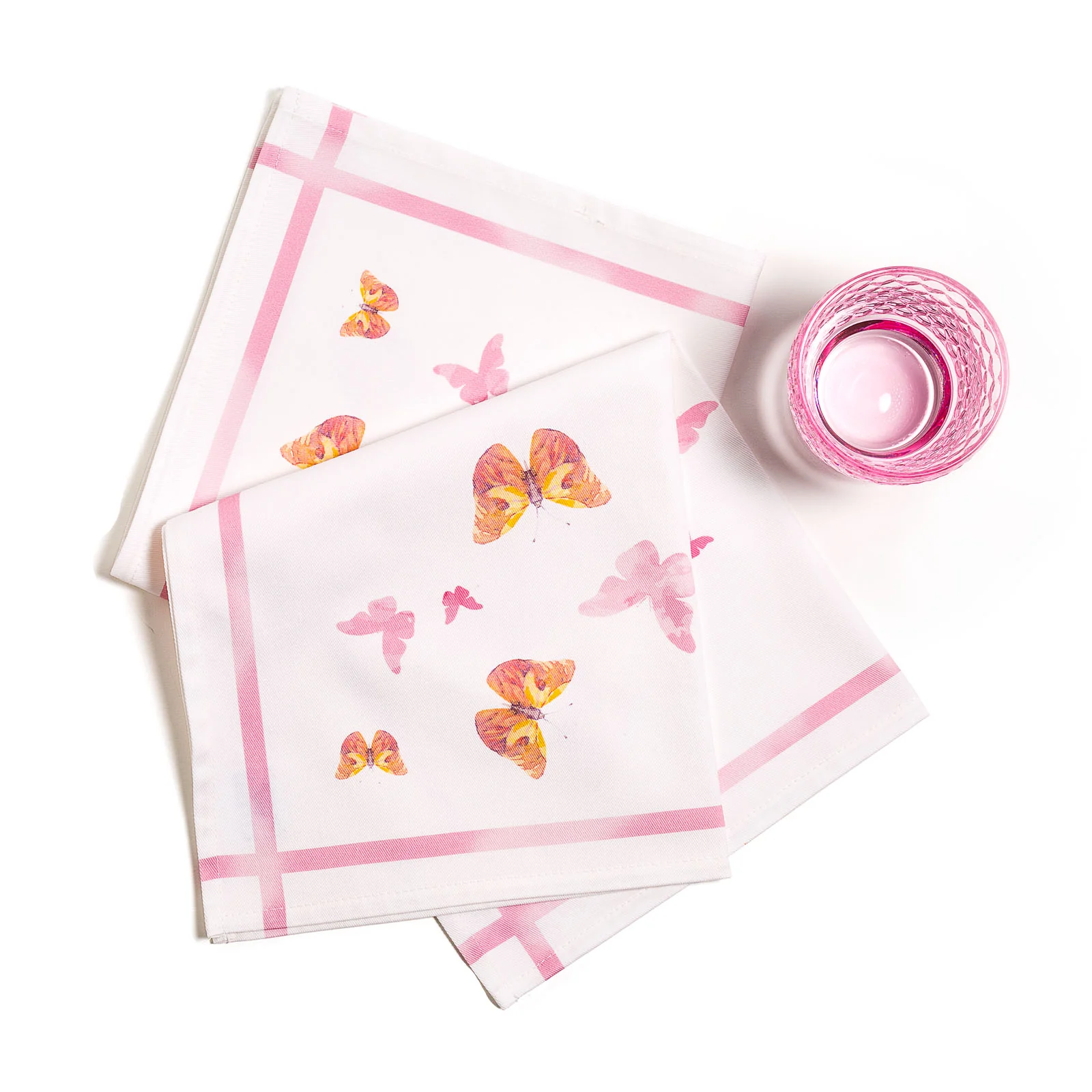 Tovagliolo In Cotone Flower Cm. 48X48 Unica Caleffi