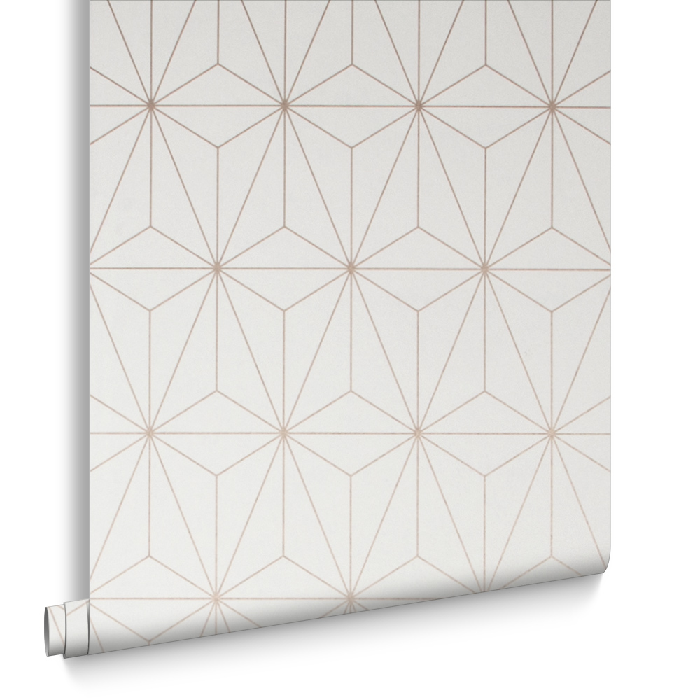 Graham & Brown  vliesbehang  Prism White Rose Gold Graham & Brown  vliesbehang  Prism White Rose Gold