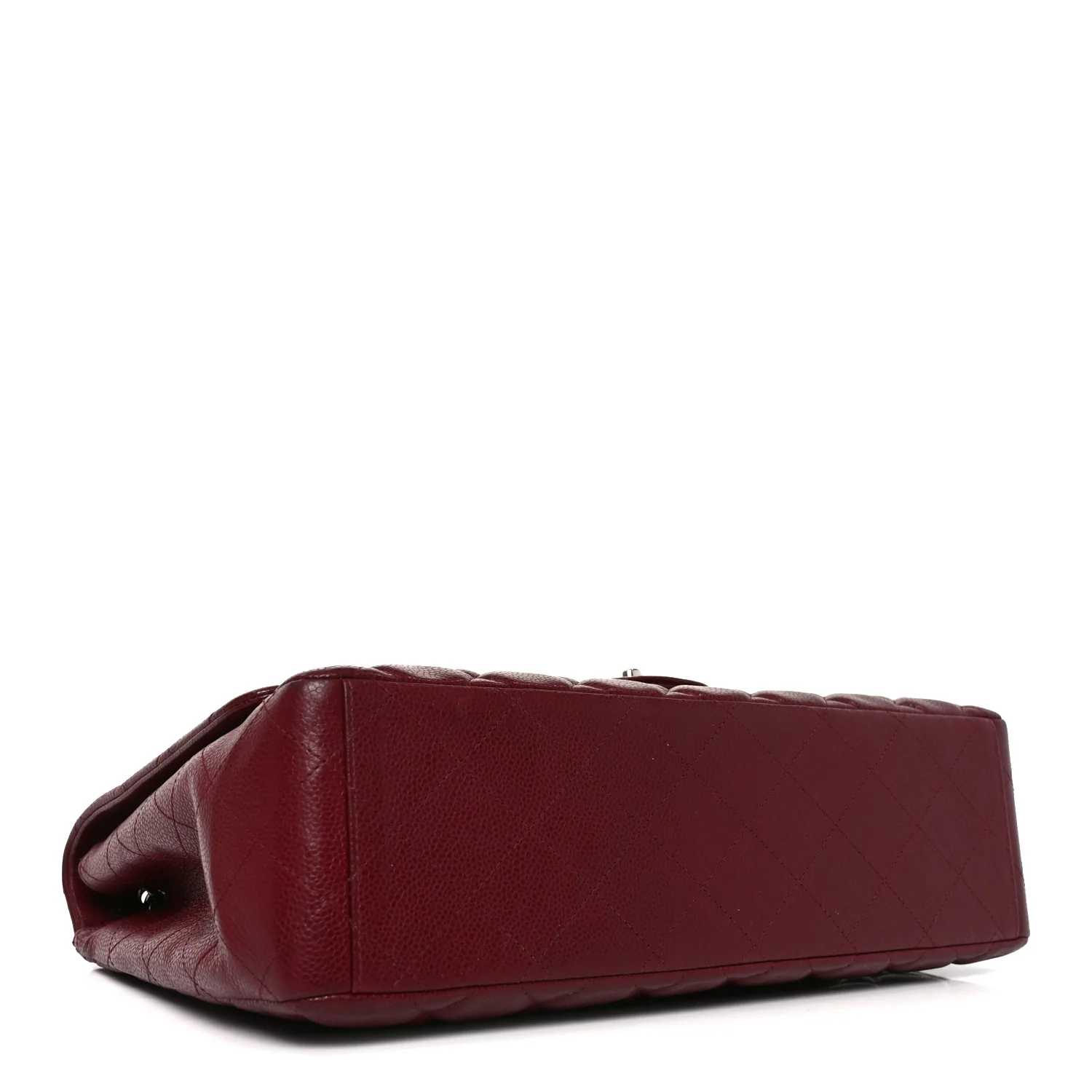 Caviar Quilted Maxi Single Flap Dark Red - Top Club