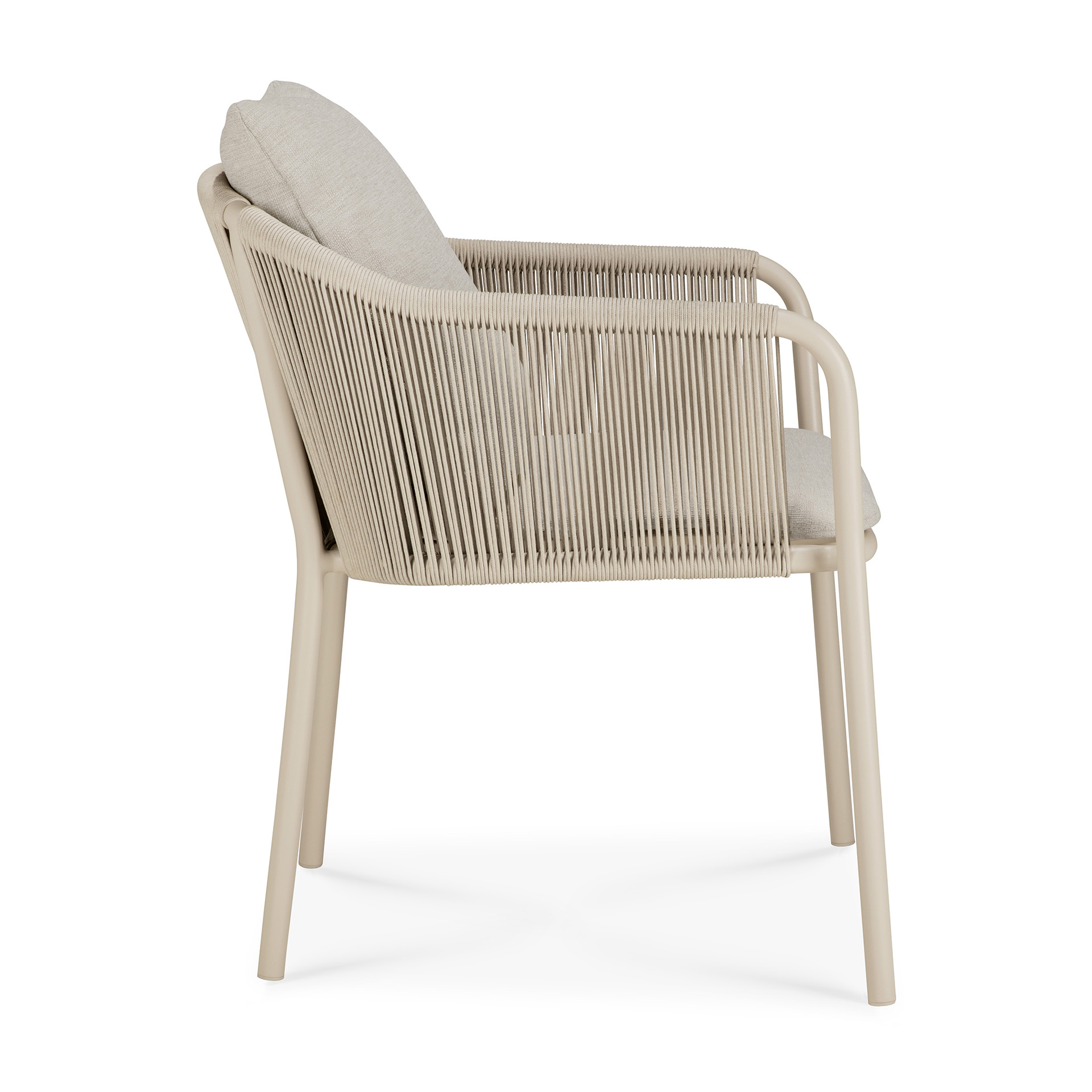 Tuinstoel Capitan met armleuning sand/koord