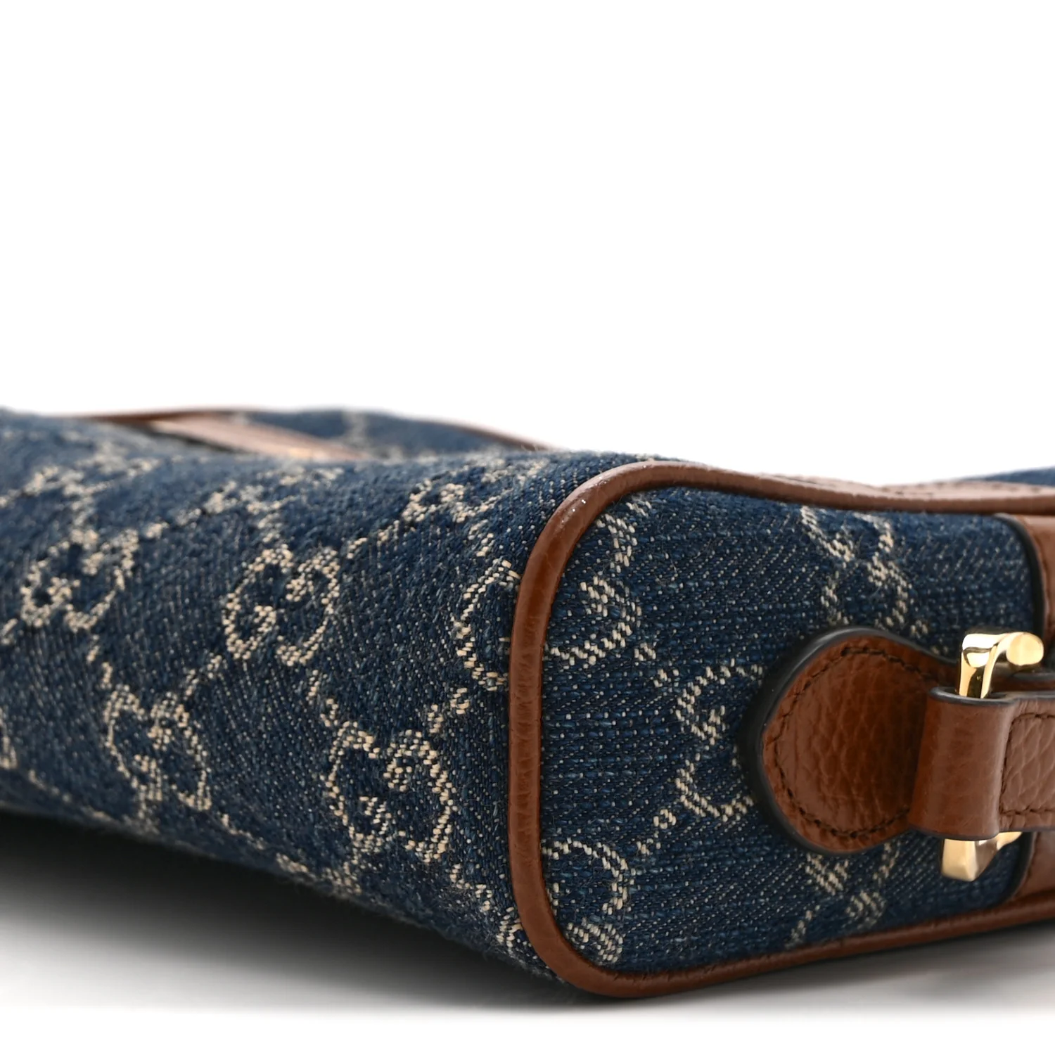 New Denim GG Monogram Dollar Calfskin Mini Ophidia Shoulder Bag Blue Tea Cuir Epilog - Top Club