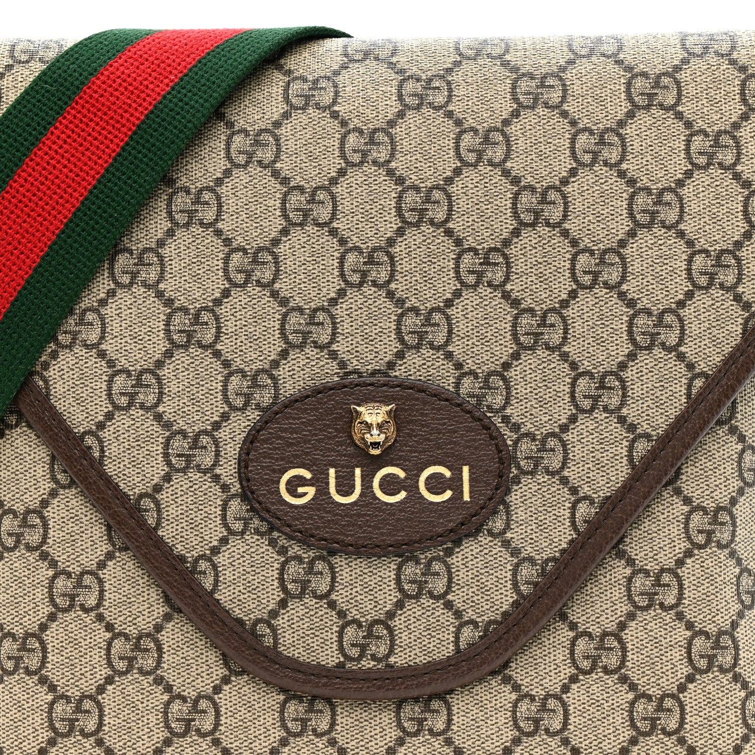GG Supreme Monogram Web Medium Neo Vintage Flap Messenger Bag Beige New Acero - Top Club