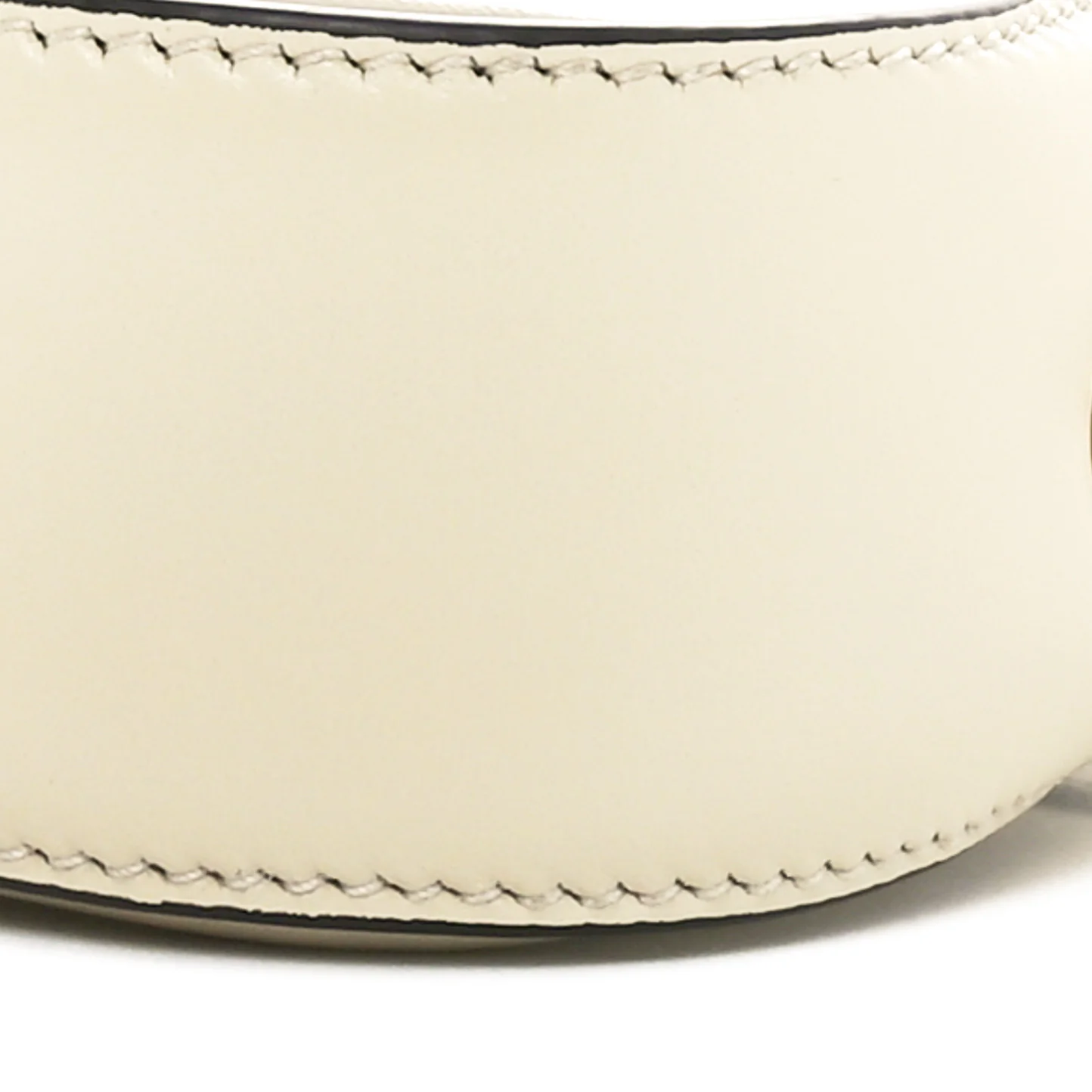 Calfskin Mini Moon Side Shoulder Bag Ivory - Top Club
