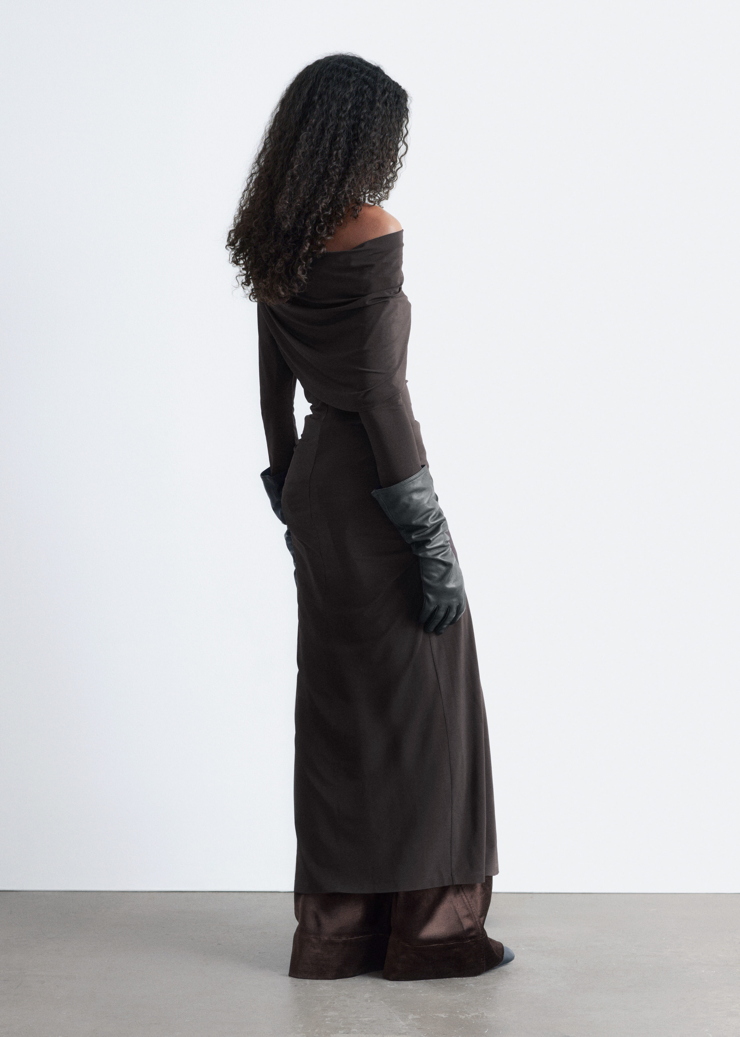 & Other Stories DRAPED MIDI DRESS