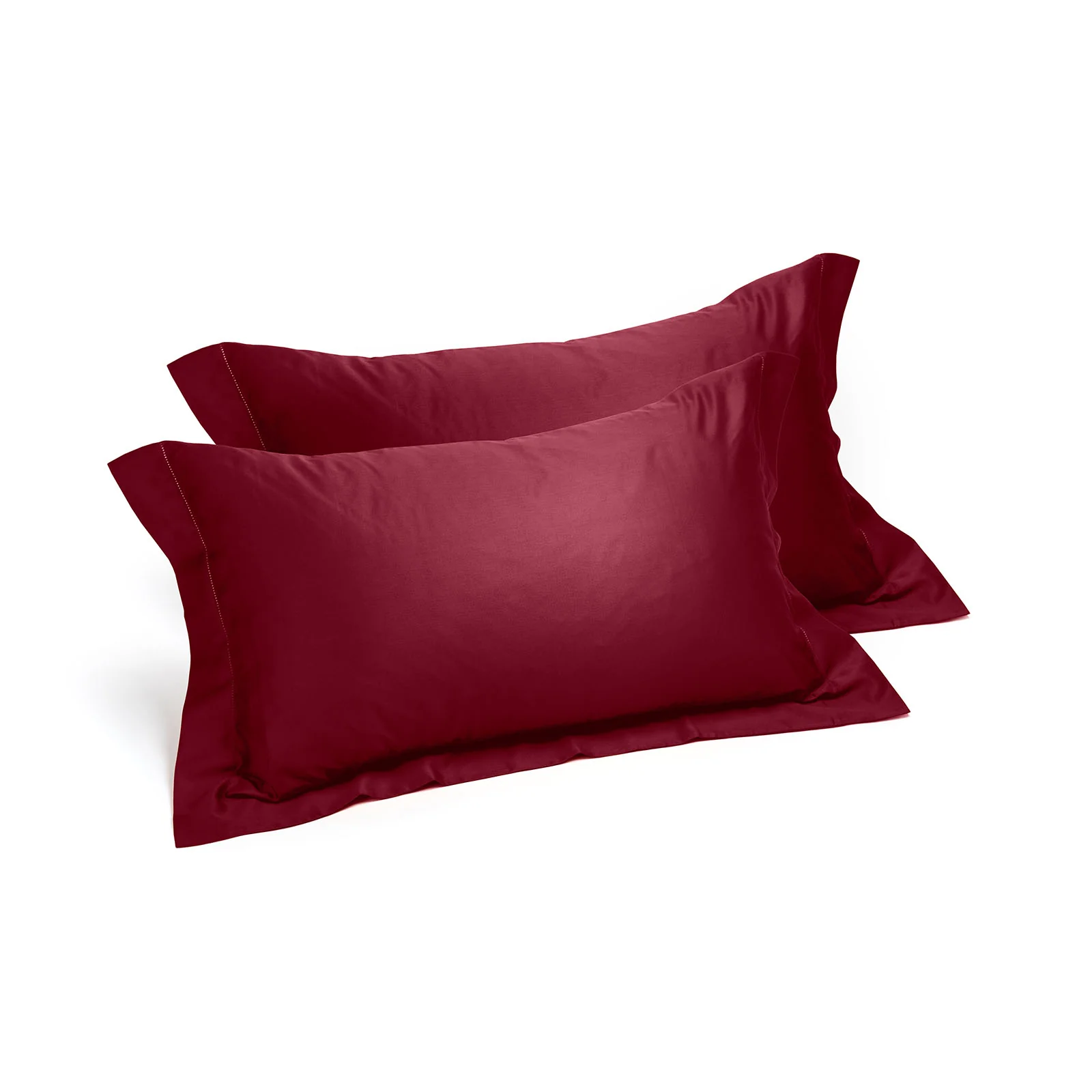 Couple Fire in Standard Bordeaux Caleffi Standard Cotton satin