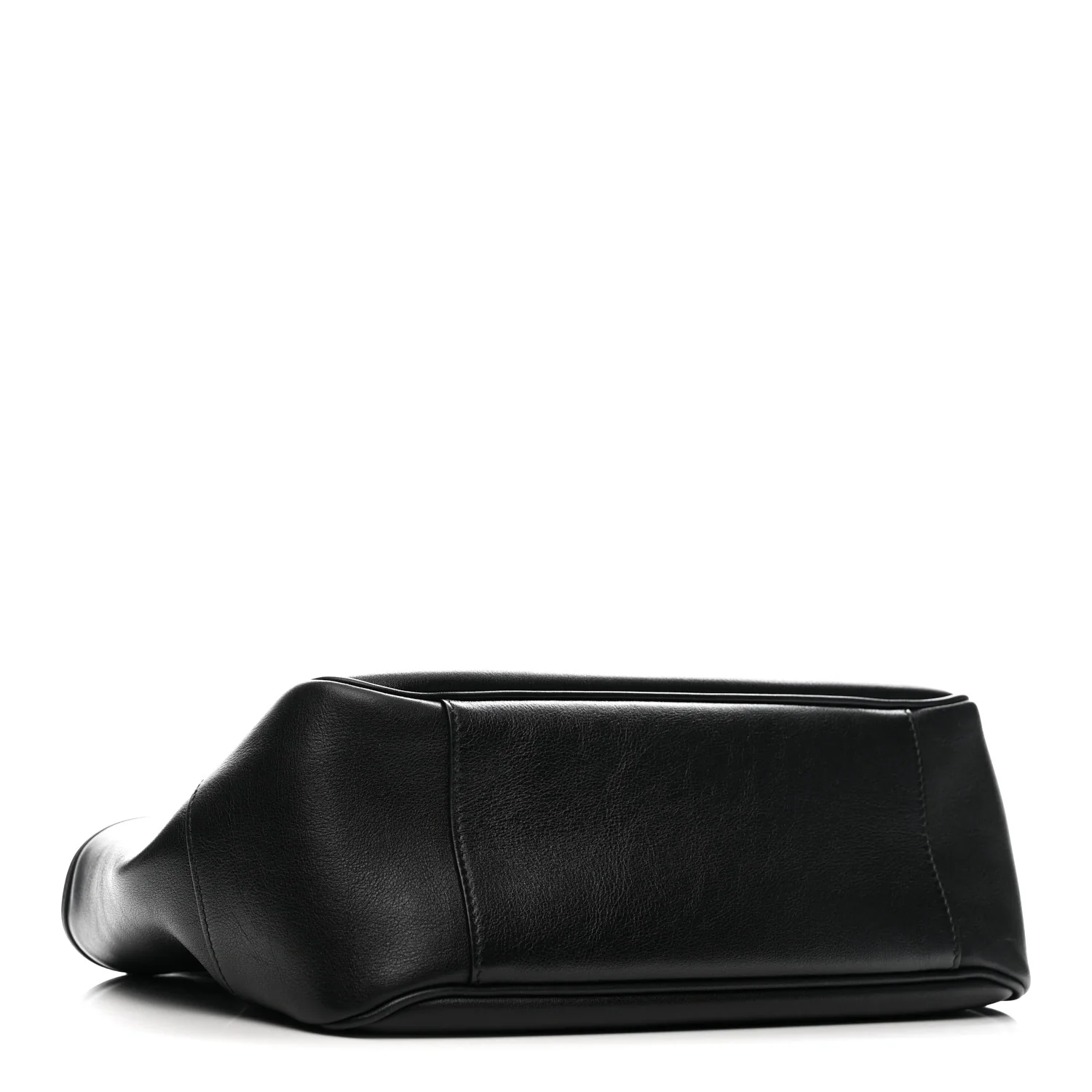 Soft Calfskin Small Mercato Tote Bag Black - Top Club